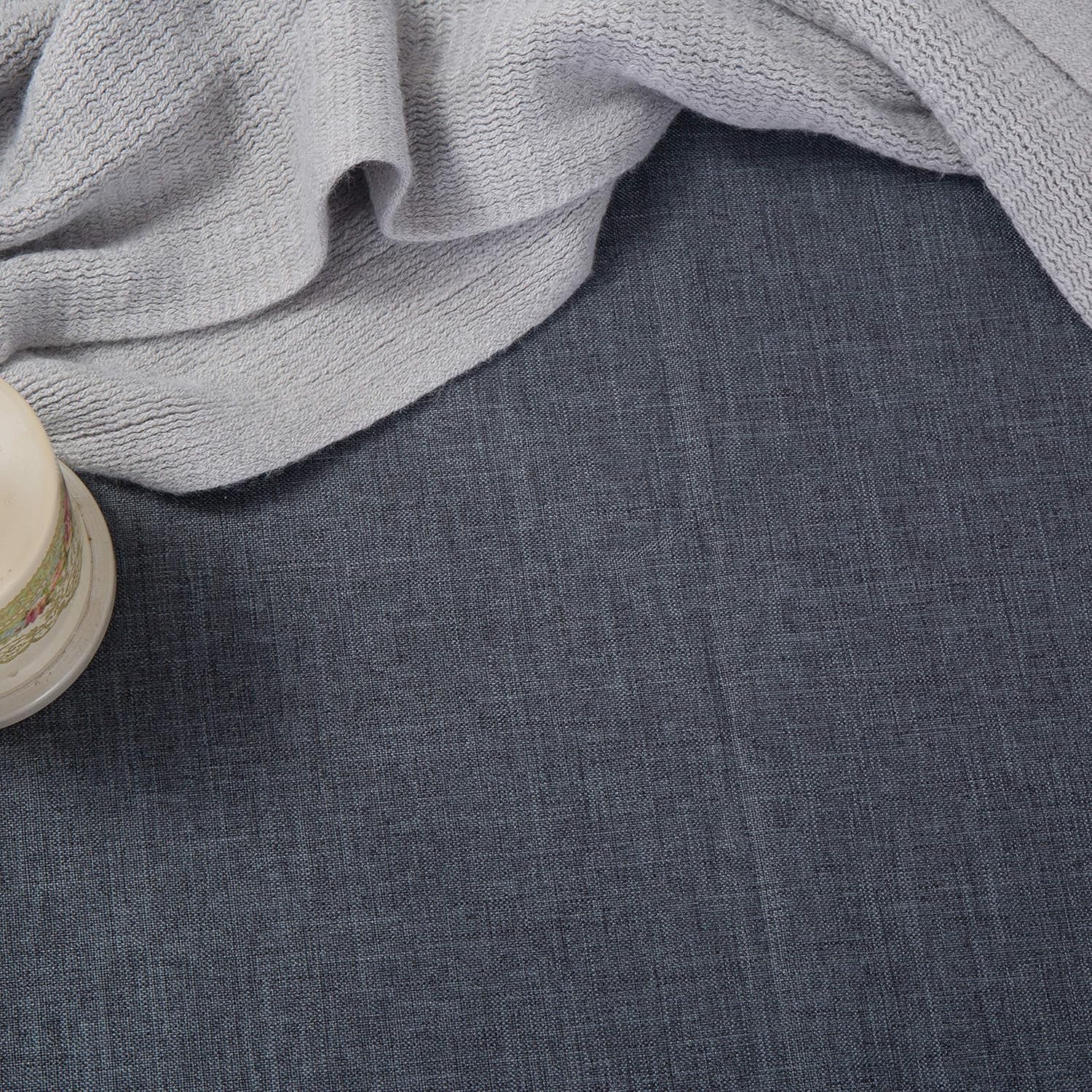 Tablecloth Table Linen Easy Care Linen Look Water Repellent Table Linen 130×220cm Grey 4