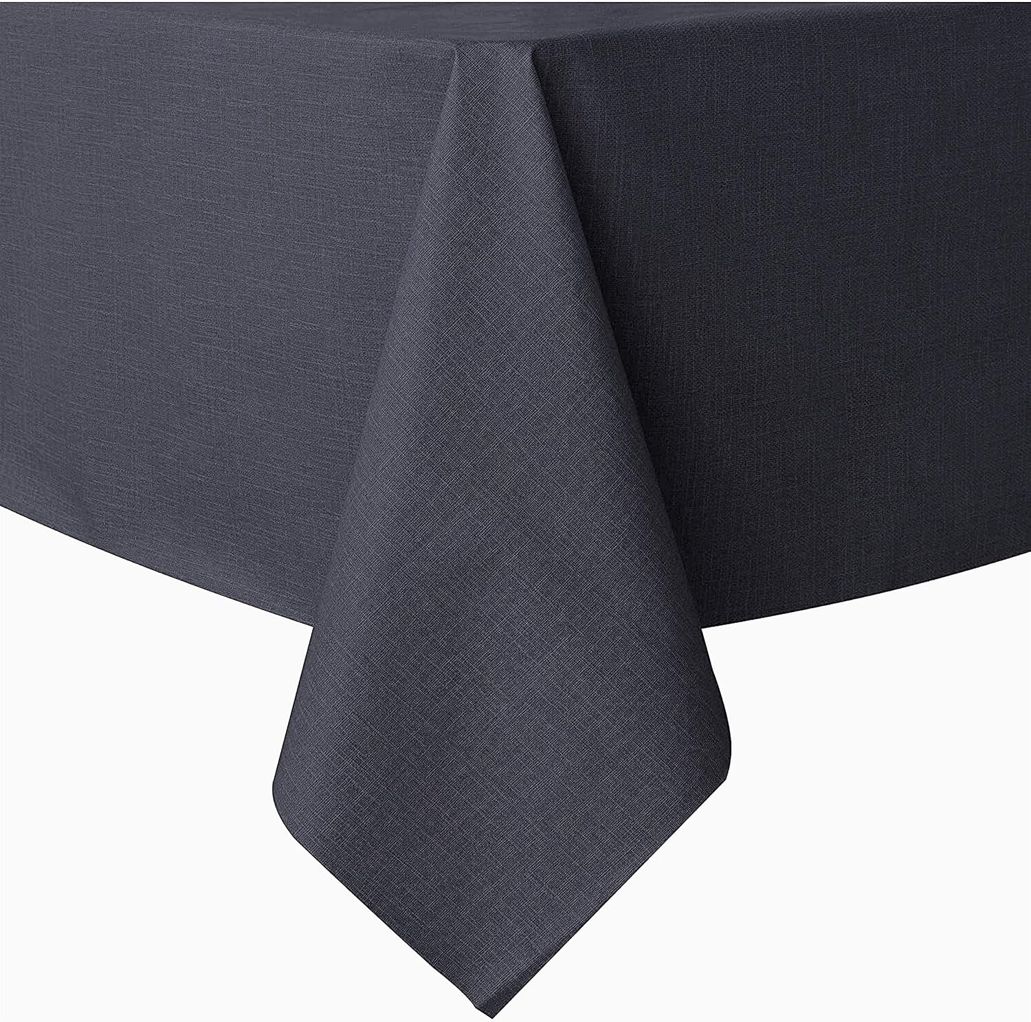 Tablecloth Table Linen Easy Care Linen Look Water Repellent Table Linen 130×220cm Grey 2
