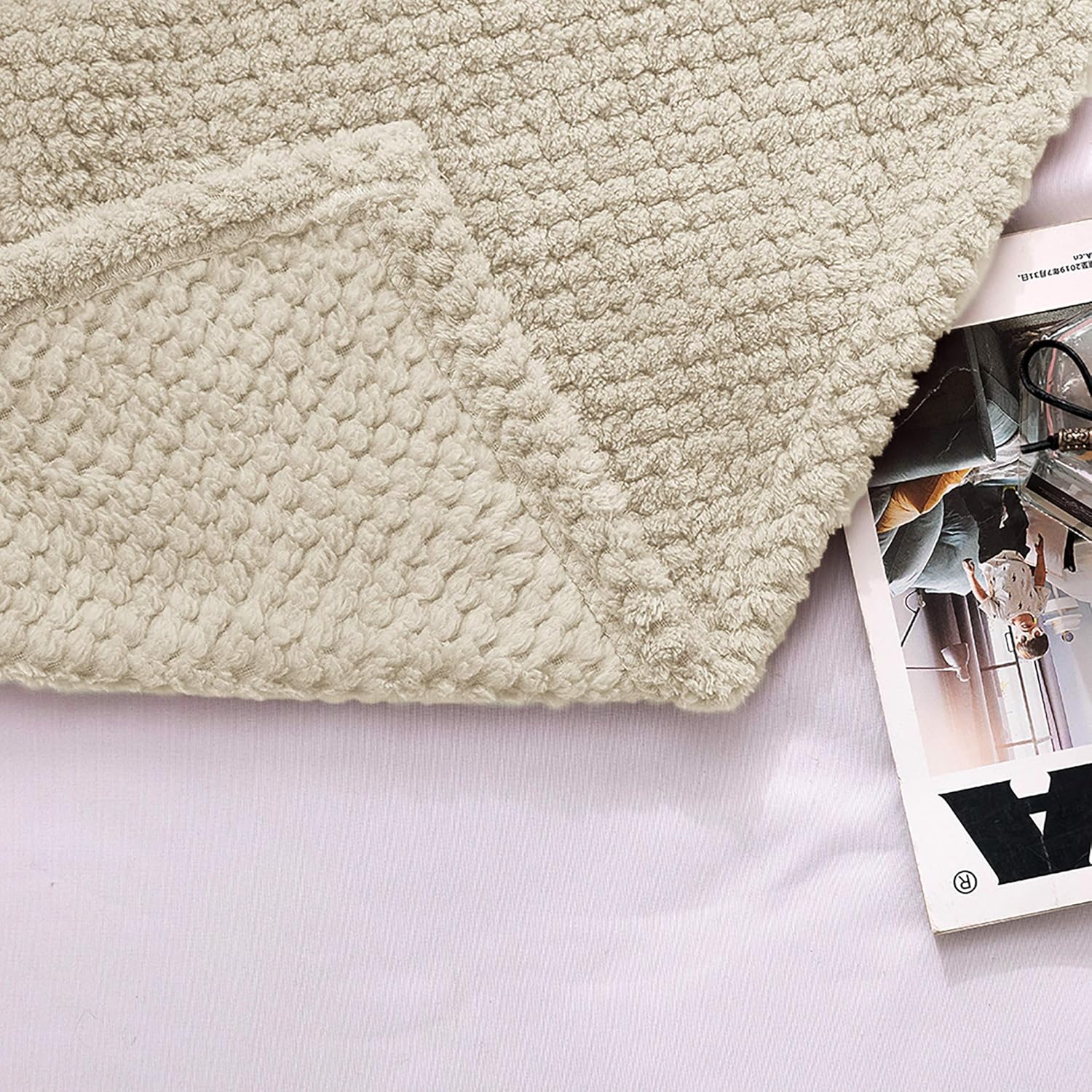 Blanket 150x200cm Cream White Plaid Pompon Warm Soft Comfortable Fleece Bedspread Sofa Throw Fluffy thick flannel 6
