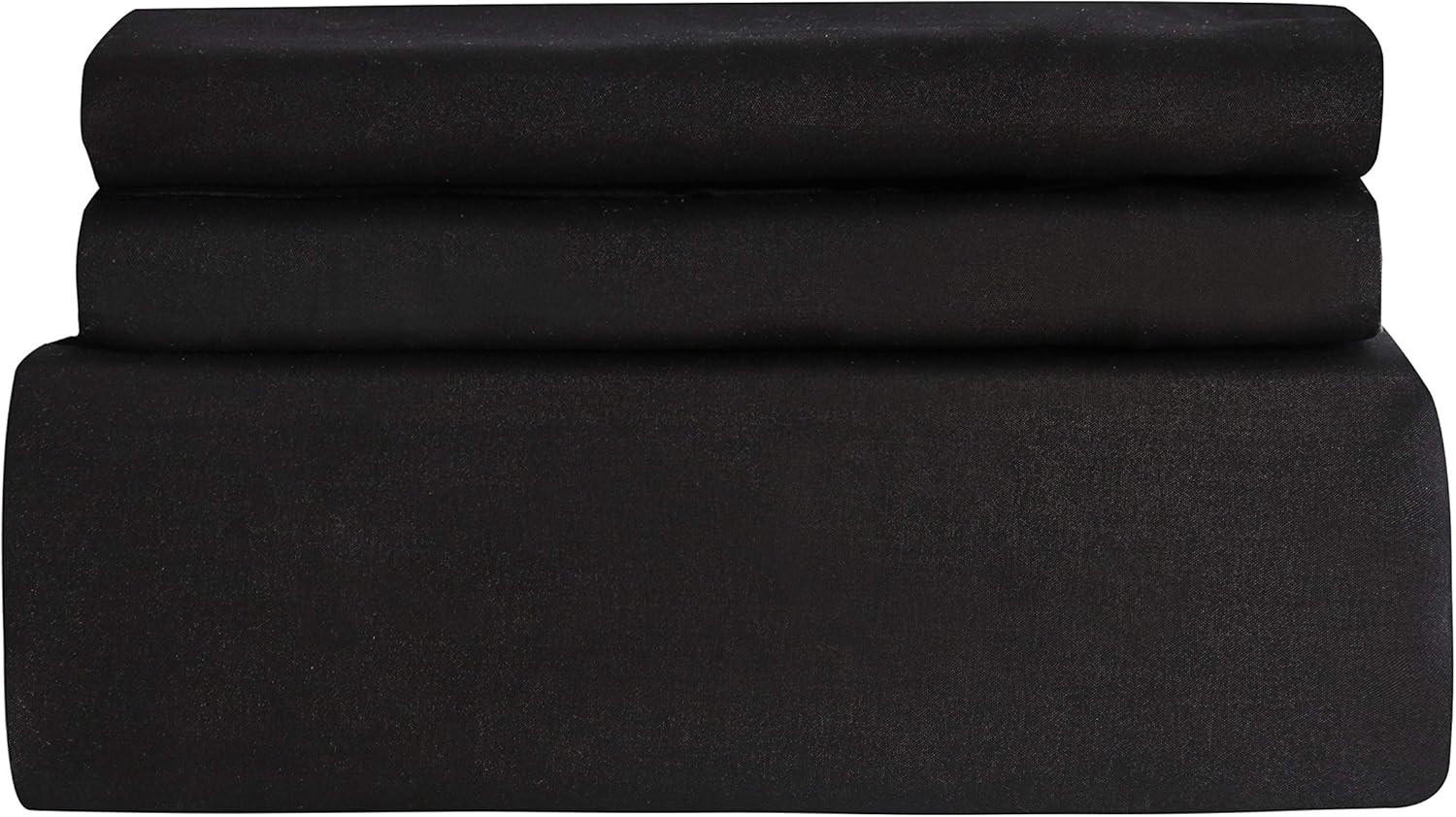 AYSW Set Copripiumino Matrimoniale in Microfibra - 1 Copripiumino 250x200 Nero in Microfibra + 2 federe 50x80cm Nero 5