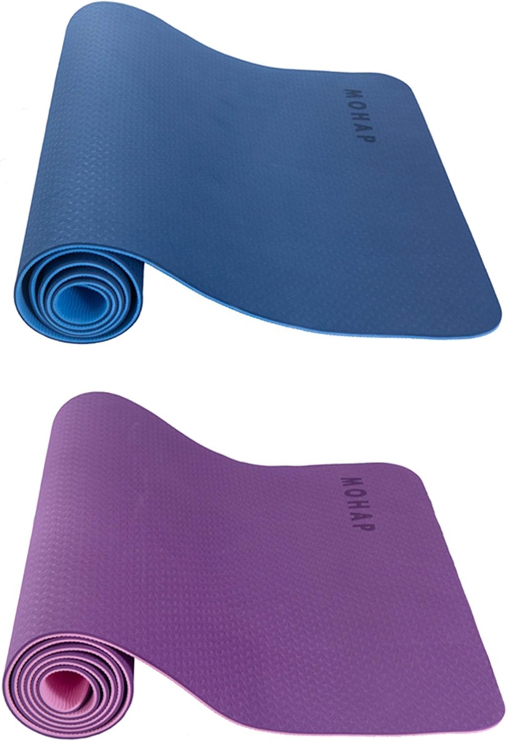 AYSW Yogamatte Gymnastikmatte Trainingsmatte Übungsmatte rutschfest schadstofffrei für Fitness Pilates & Gymnastik mit Tragegurt, 183 x 61 x 0,6 cm, Lila 6