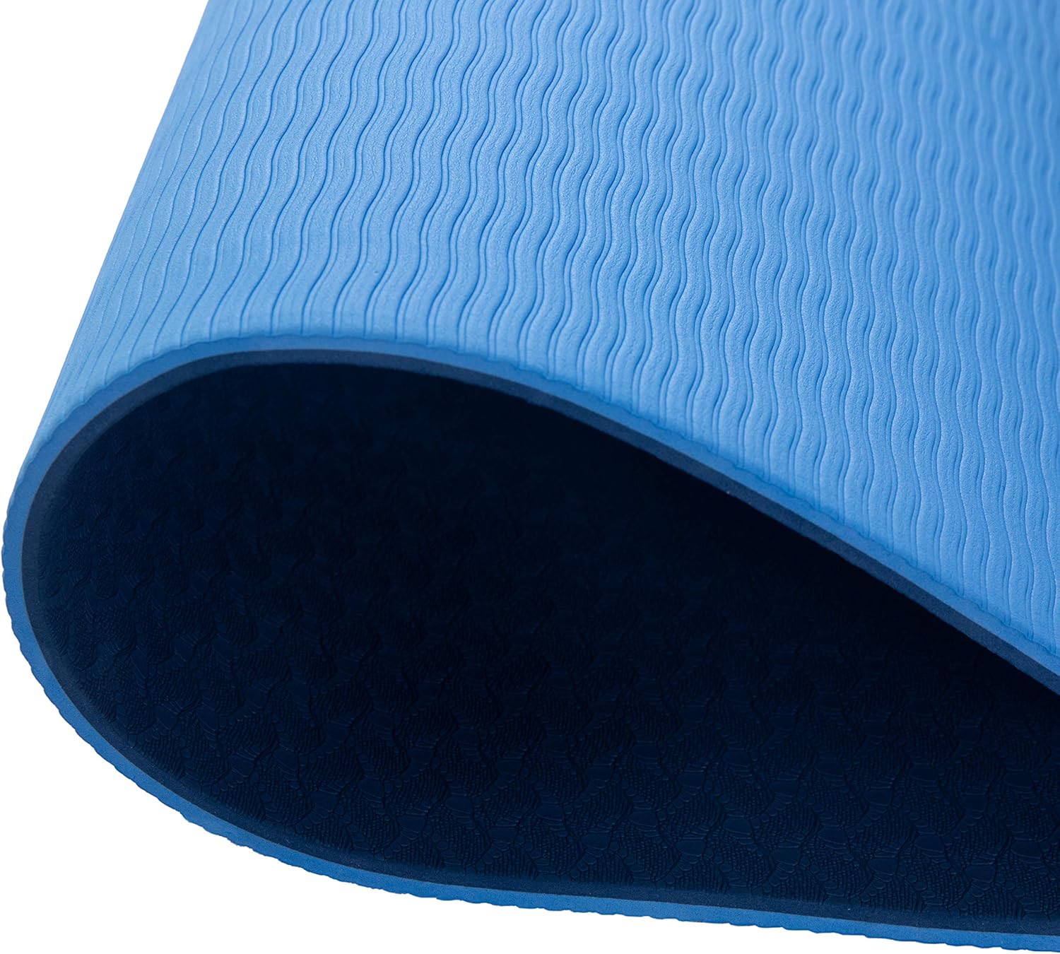 AYSW Yogamatte Gymnastikmatte Trainingsmatte Übungsmatte rutschfest schadstofffrei für Fitness Pilates & Gymnastik mit Tragegurt,183 x 61 x 0,6cm,Blau 5
