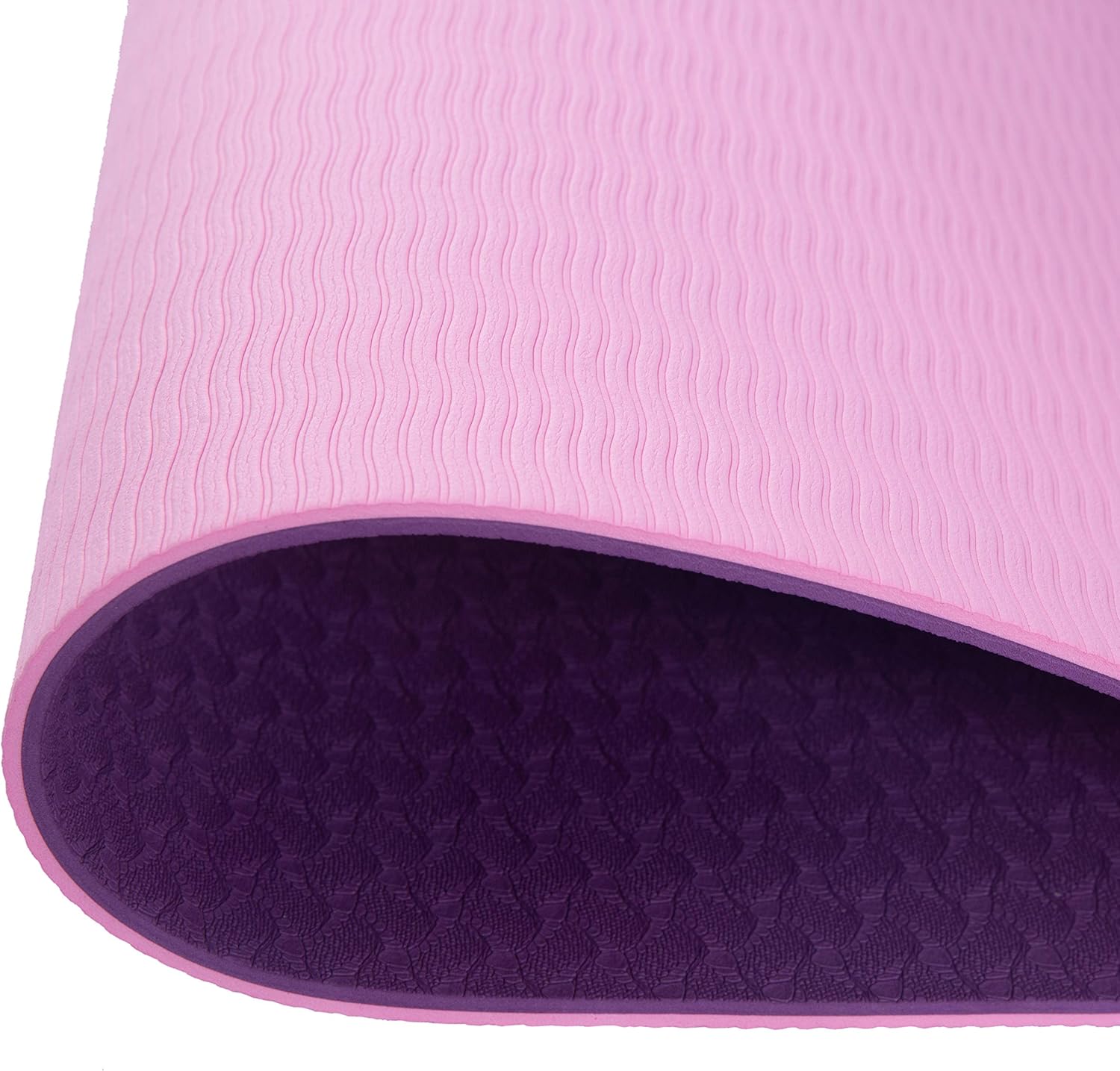 AYSW Tapis de Yoga en TPE par SGS Certifié Double Face avec Sac de Transport et Bandoulière 183x61x0.6 Antidérapant et Durable Tapis Violet d'exercice pour Sport au Sol, Gym, Yoga Pilates et Fitness 5