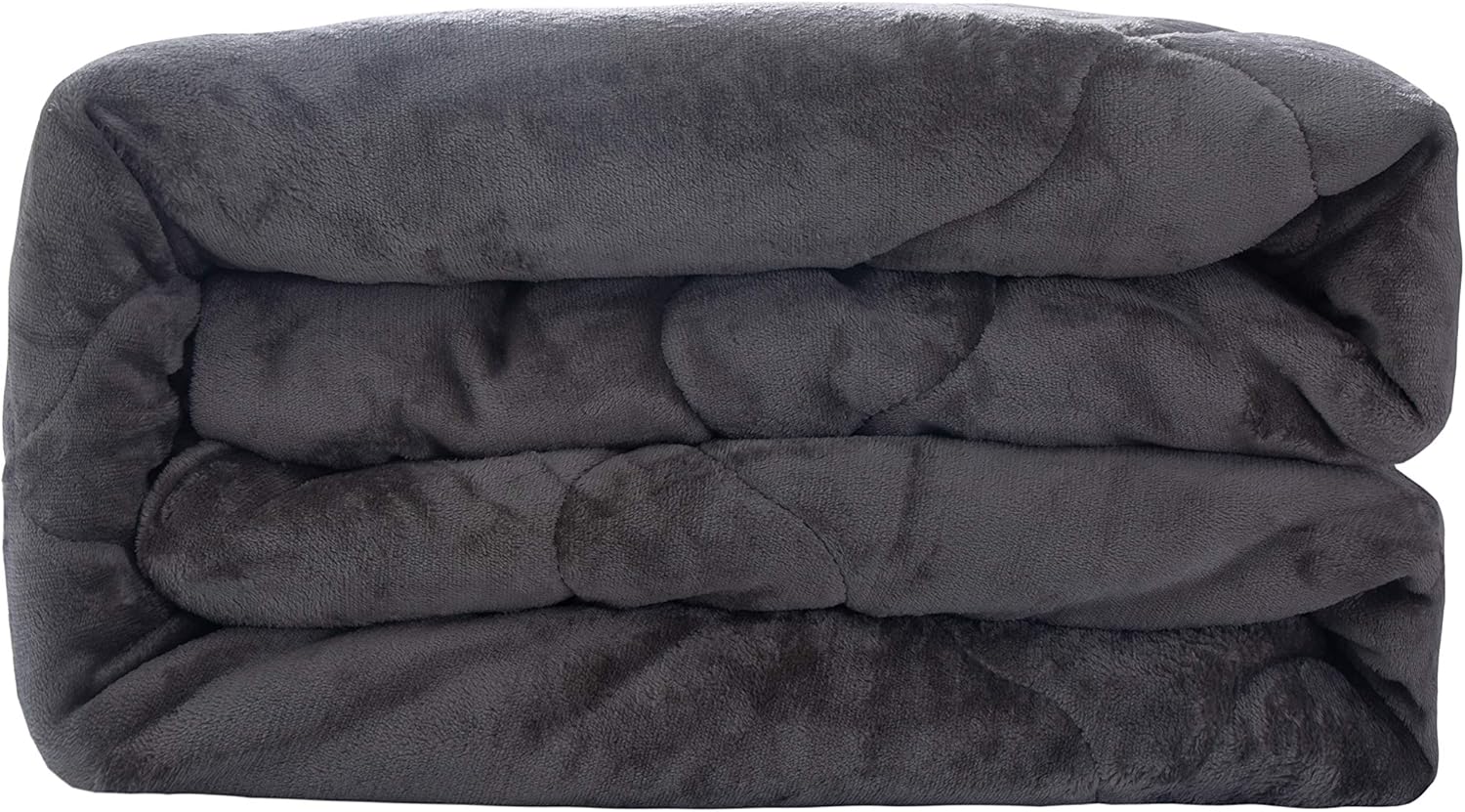 Duvet with flannel fleece 200x200cm, microfiber quilt with filling weight approx. 2400g, Grey and Green 7