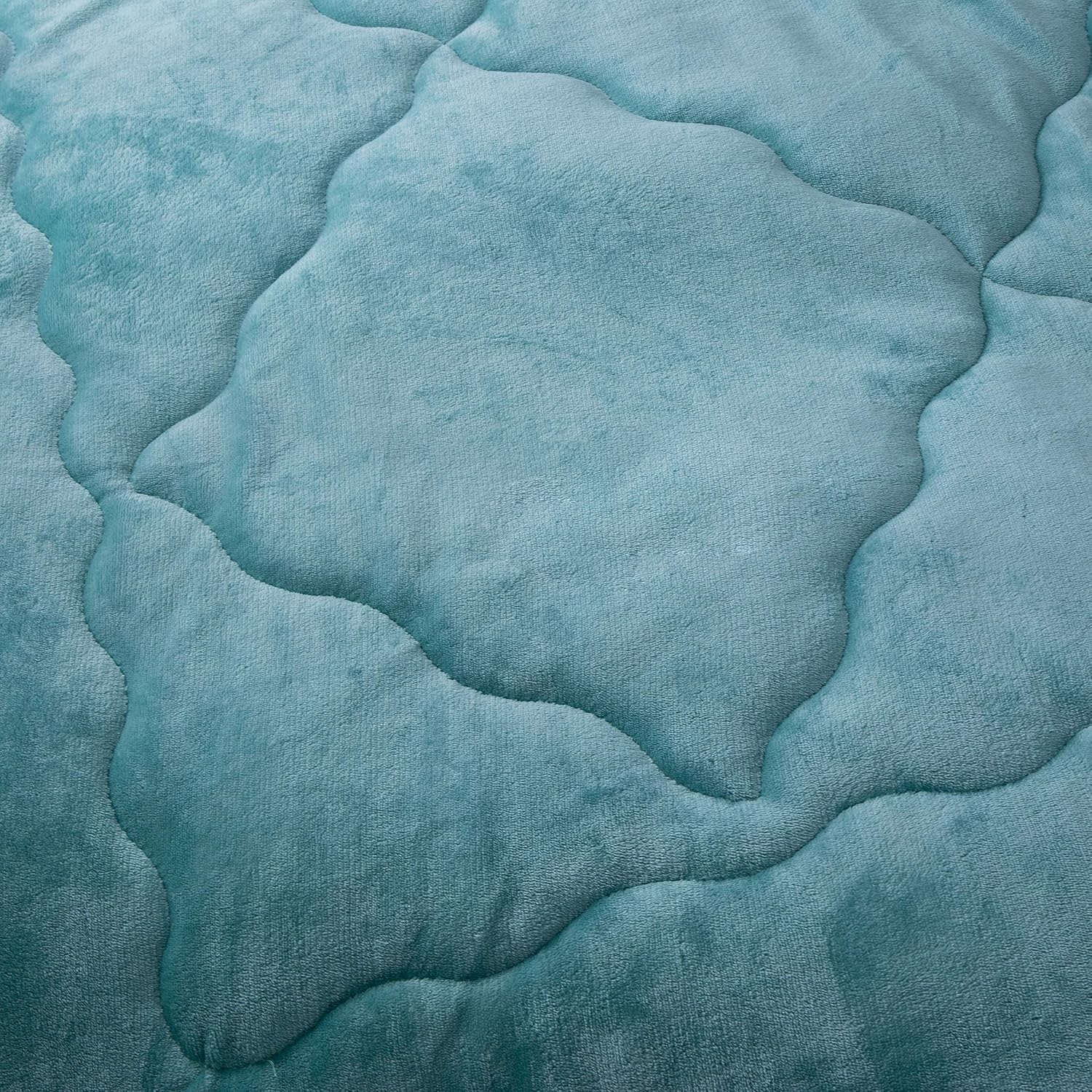 Duvet with flannel fleece 200x200cm, microfiber quilt with filling weight approx. 2400g, sea blue 5