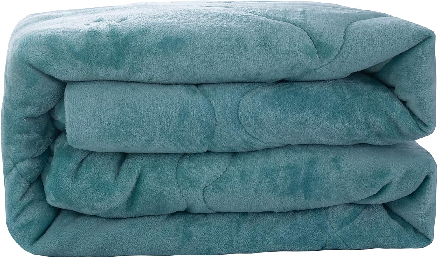 Duvet with flannel fleece 200x200cm, microfiber quilt with filling weight approx. 2400g, sea blue 8