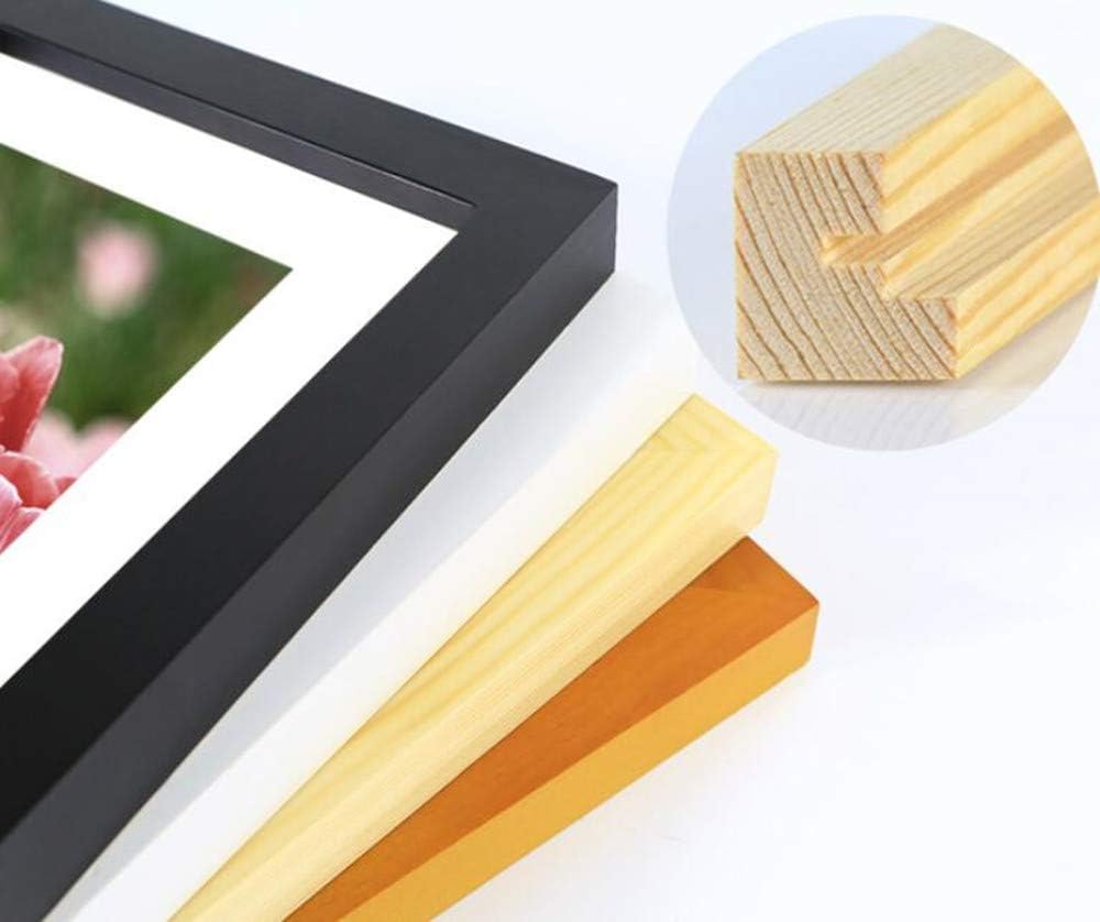 Picture Frame Set of 2 Made of Solid Wood for Table Top Display and Wall Mounting Photo Frame Black (8x10 inch) 2