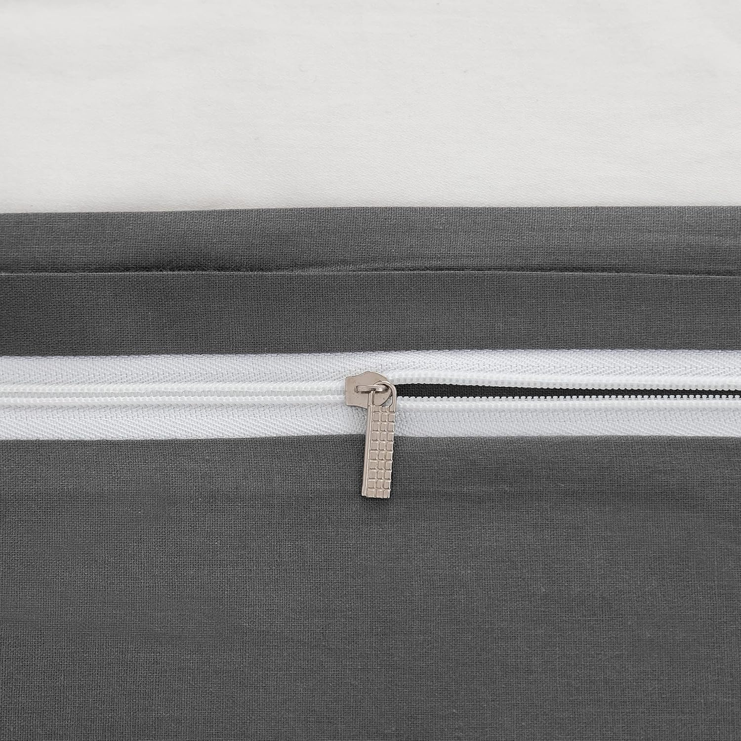 Microfiber Bedding 200x200 cm + 2X Pillowcase 80x80 cm - Soft Fluffy Duvet Cover Set, 3 piece, Anthracite 7