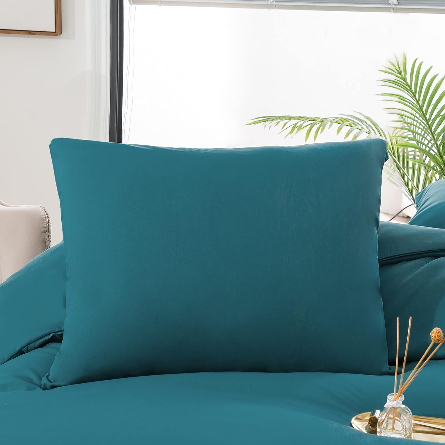 AYSW Duvet Cover Set 200x200cm+2 pillowcases 65x65cm Blue Lake Bedding Set 2 Person Adult in Microfiber 4