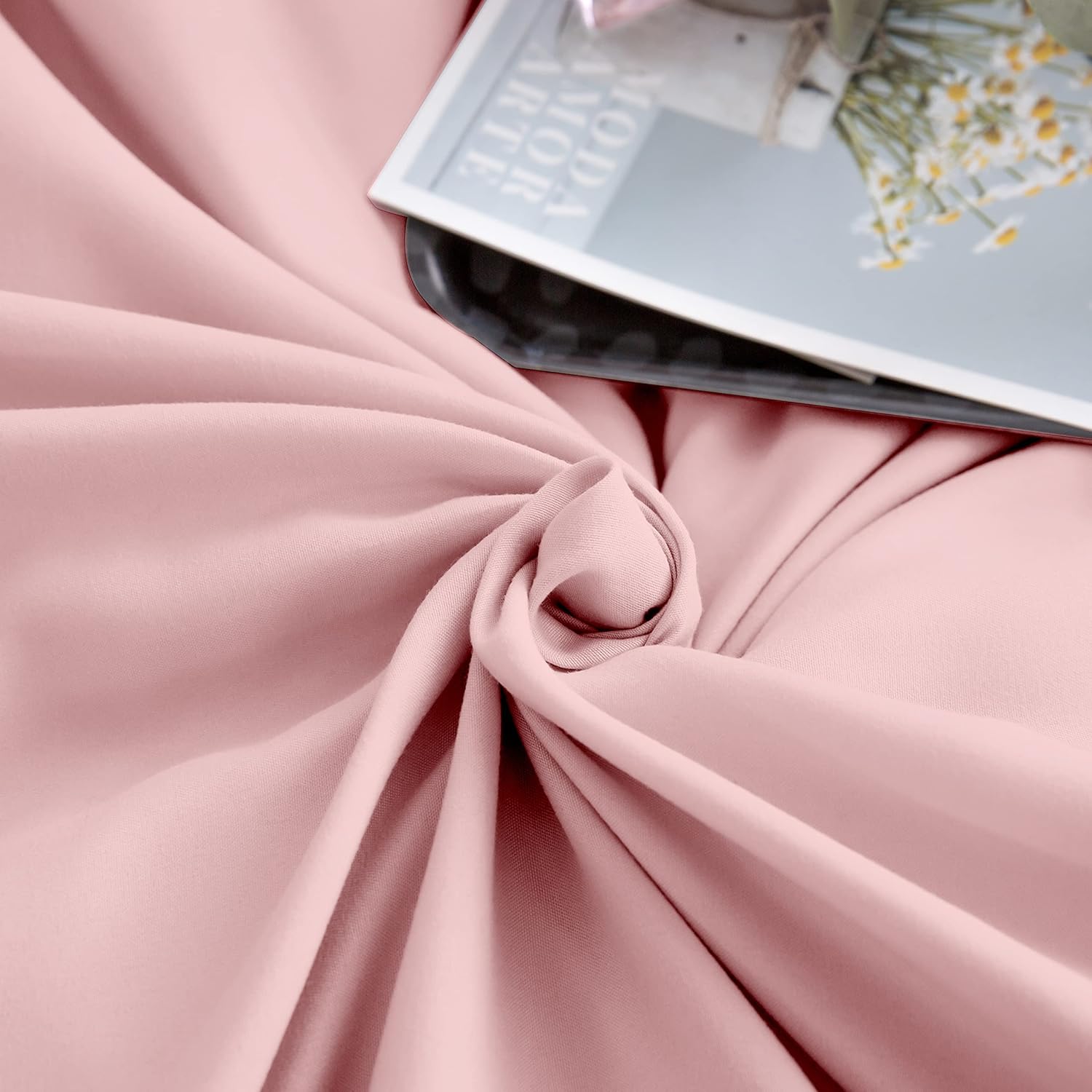 AYSW King Duvet Cover Set 220x230 Quilt Cover with 50x75 Pillowcases Microfiber Bedding Set, Pink 4