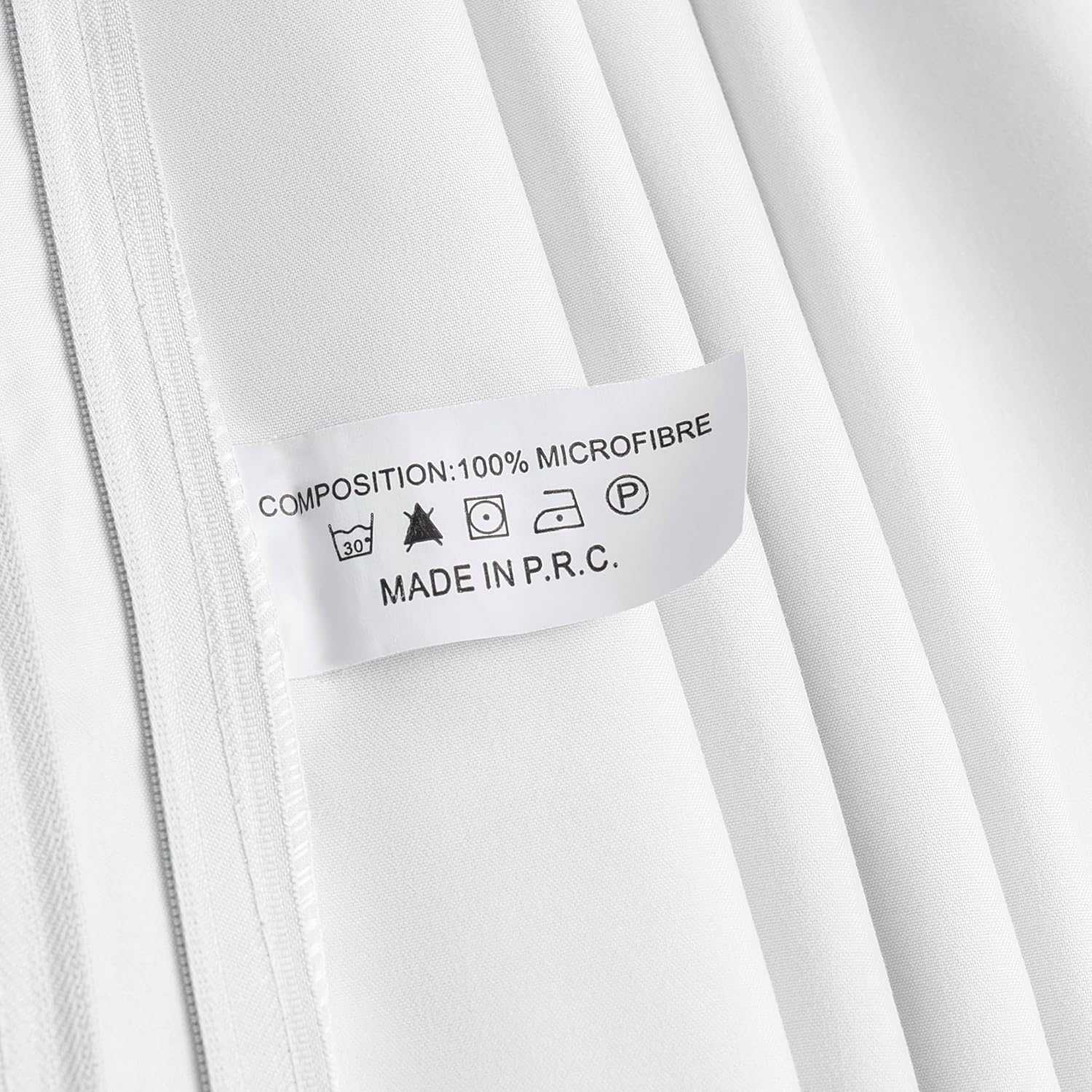 AYSW Set of 4 - Pillowcases 65x65cm White Pillowcase with a Zipper in Microfiber 4