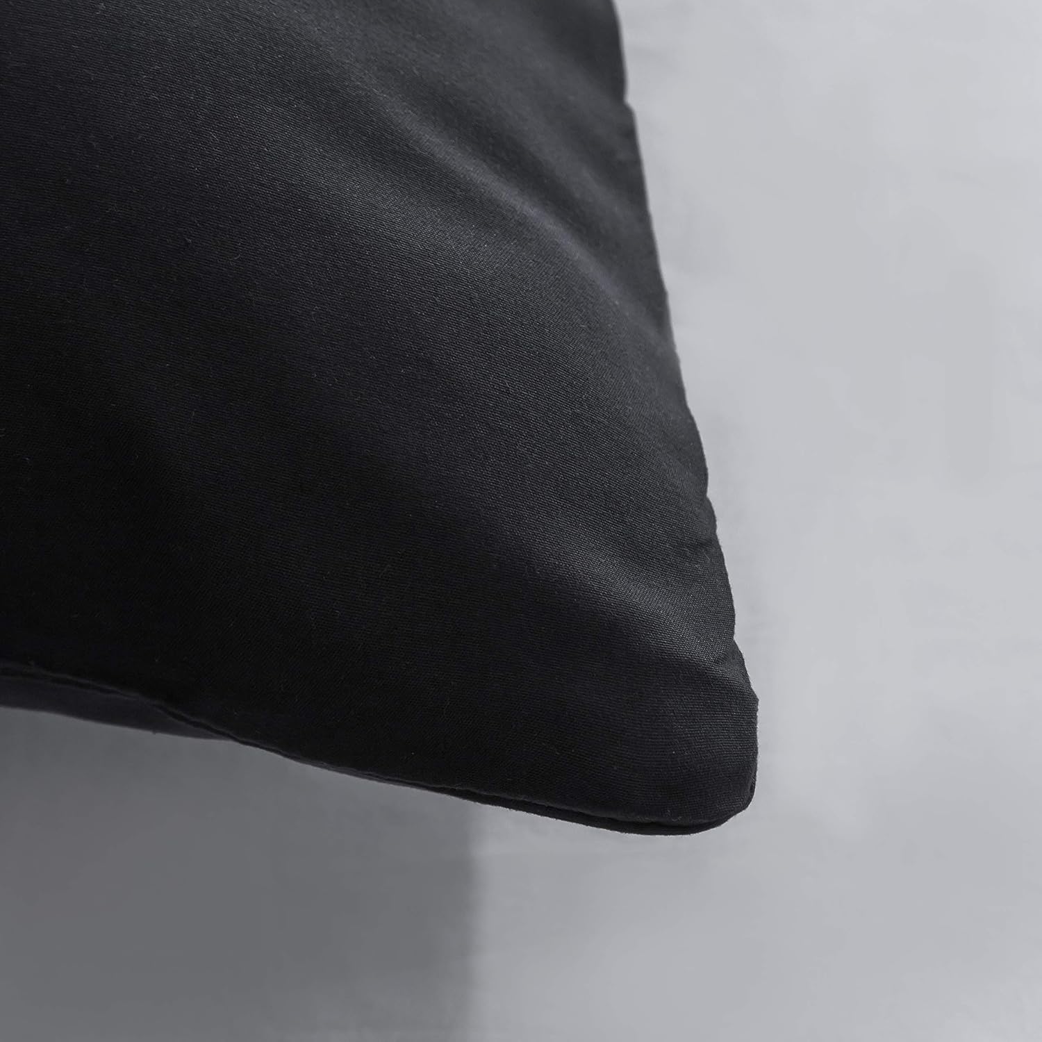 AYSW Set of 2- Pillowcases 65x65cm Black Pillowcase with A Zipper in Microfiber … 5