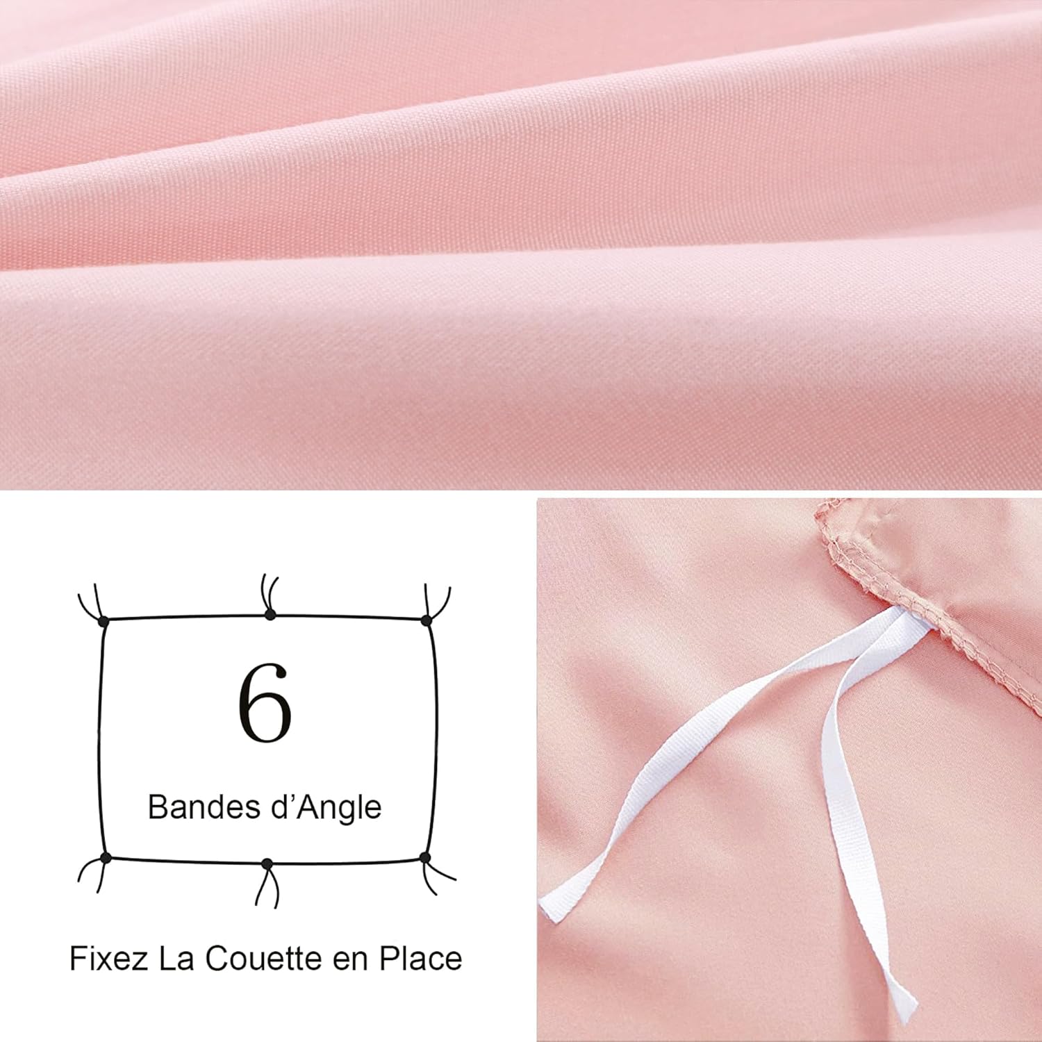 16 Colors Duvet Cover Set 140x200 cm Double Zipper 2 Pieces Brushed Microfiber 100 Thread Count/cm² + 1 Pillowcase 65x65 cm Pink Adult Bedding Set 1 Person 4