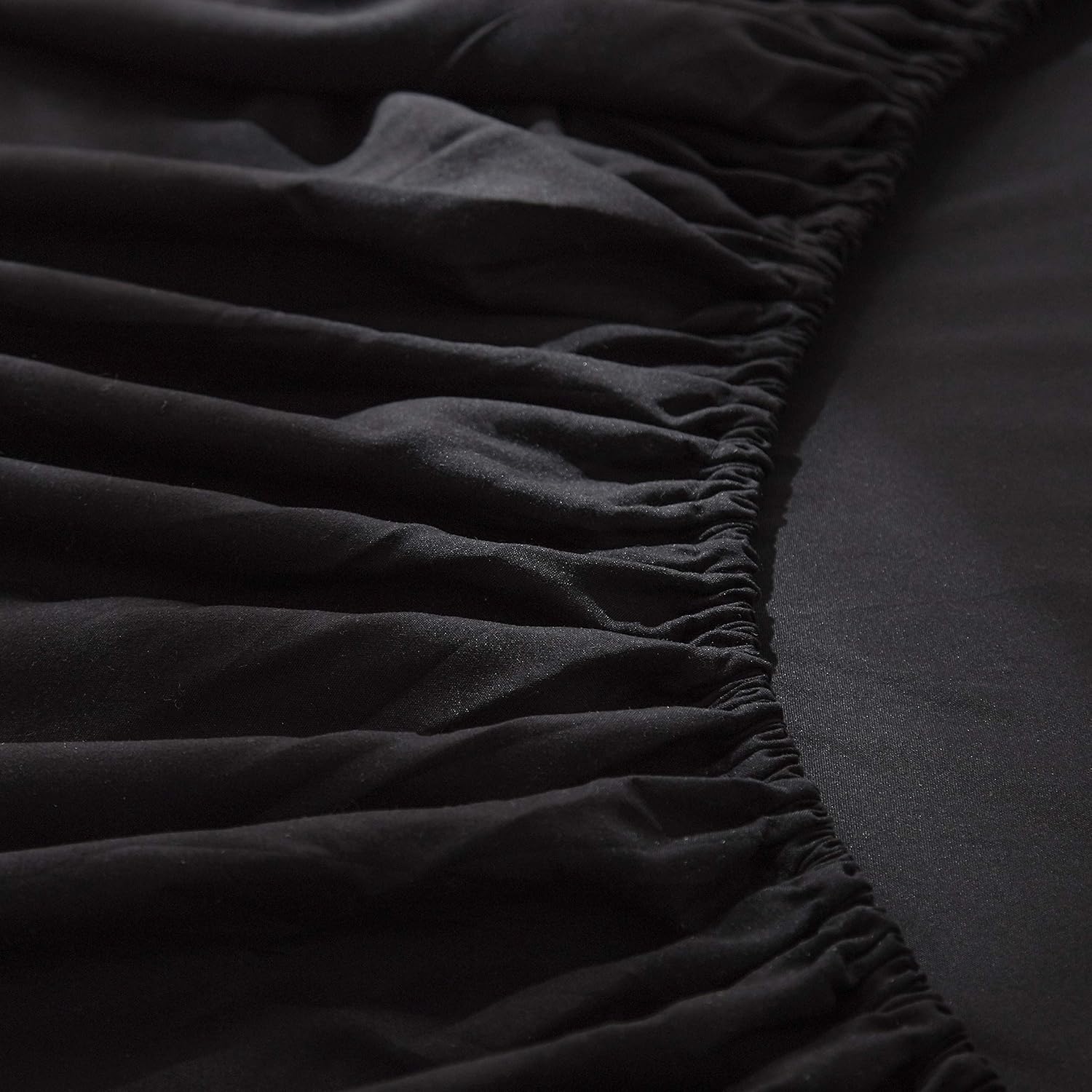 Lenzuolo con Angoli, Elasticizzati in Microfibra, 160x200x30cm, Nero 5