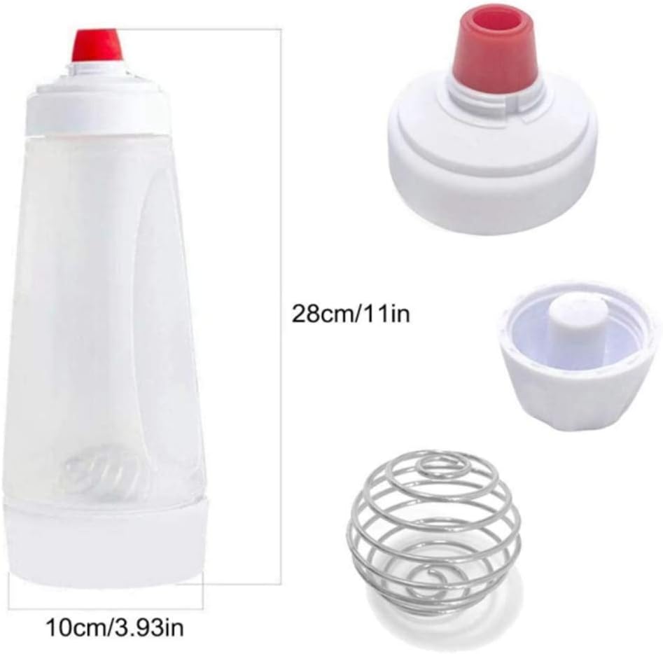 Shaker à pâte Pâte Mixeur Shaker Bottle Shaker à œufs Die Komplettlösung zur Zubereitung von Crêpes, Pancakes, Waffeln usw. | Der Schneebesen BlenderBall 3