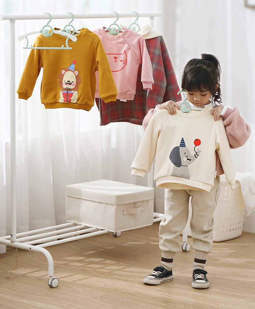 20 cintres pour enfants, extensibles, gain de place, antidérapants, pour bébés, couleur jaune 4