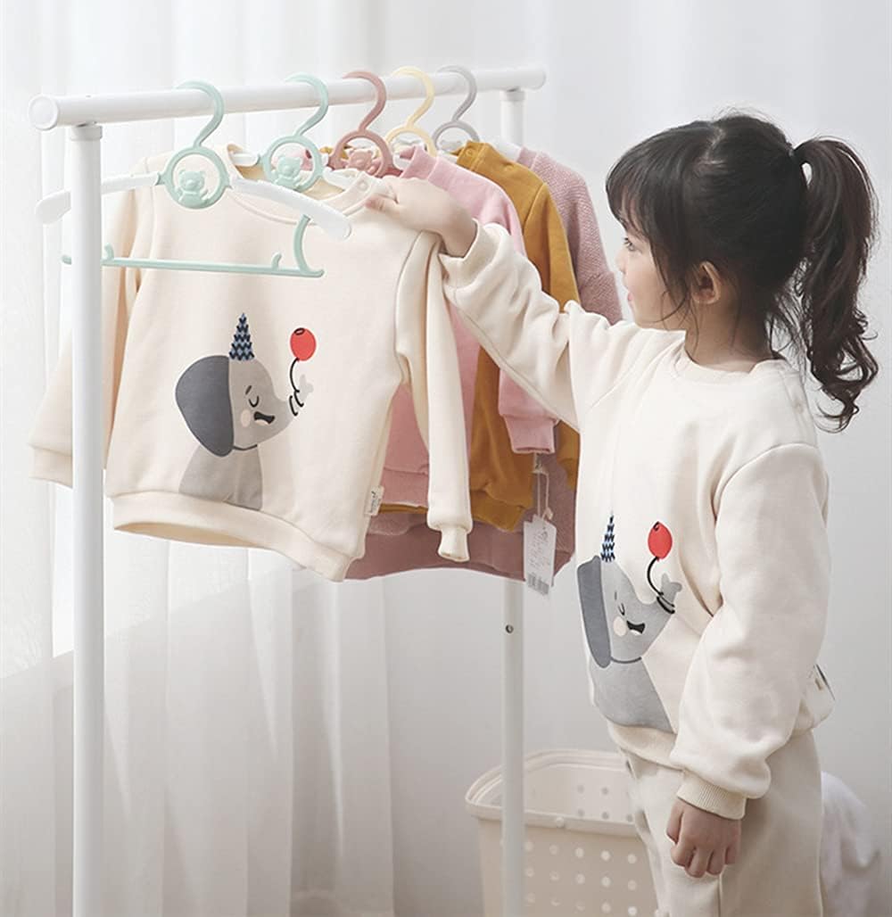 10 perchas para ropa infantil, crecientes, ahorran espacio, antideslizantes, para bebés, color verde 4