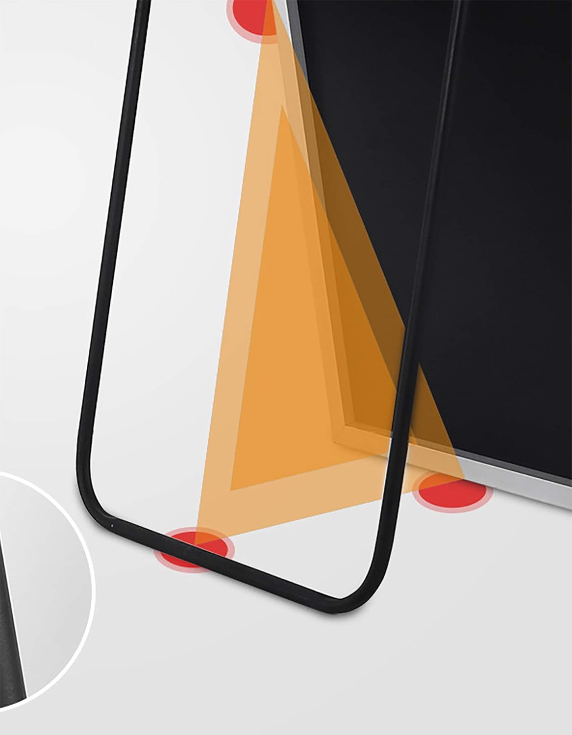 Full Length Large Rectangle Mirror Floor Mirror Room Standing/Hanging Mirror Dressing Mirror (Silver) 2