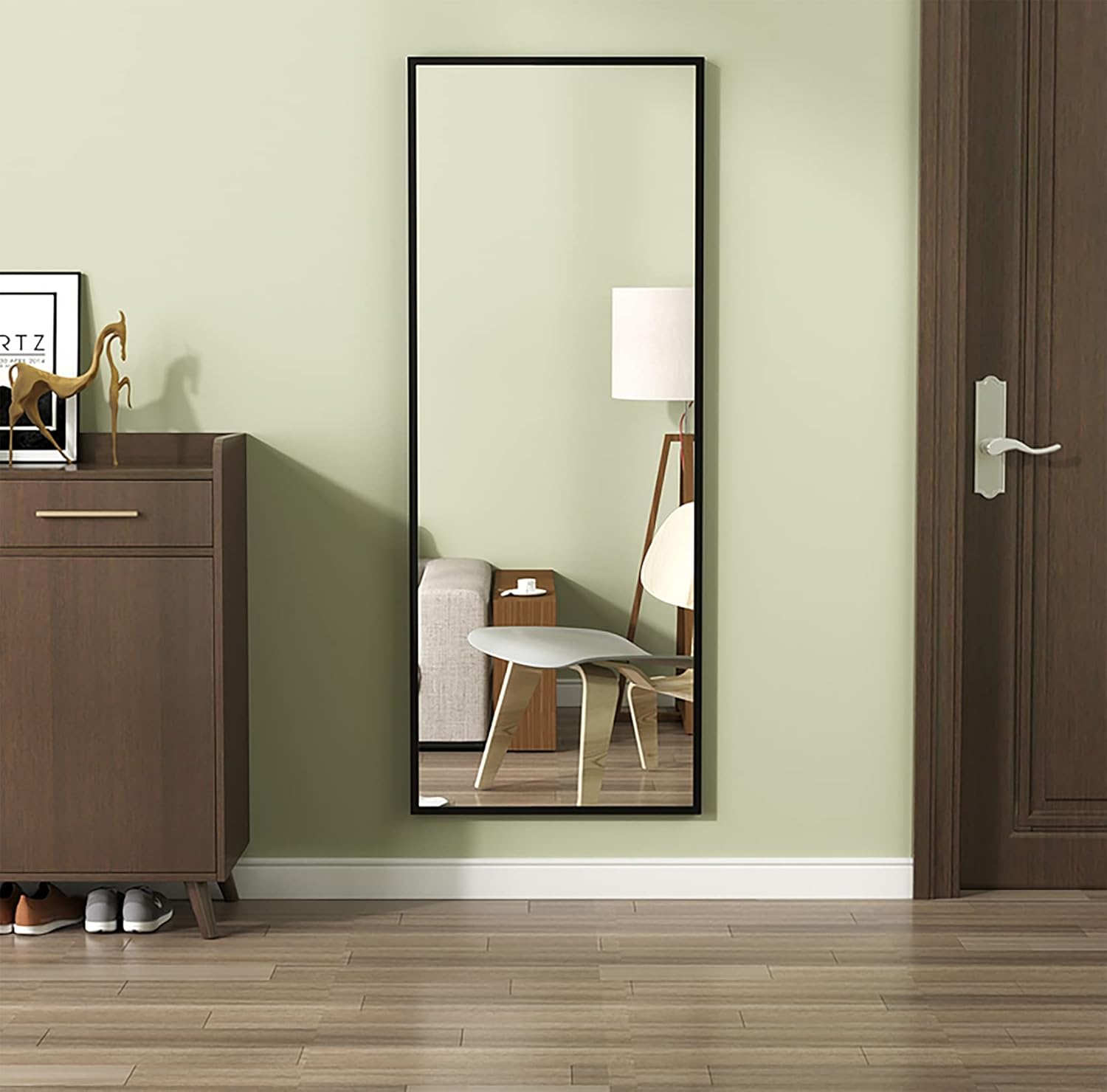 Full Length Large Rectangle Mirror Floor Mirror Room Standing/Hanging Mirror Dressing Mirror (Silver) 4