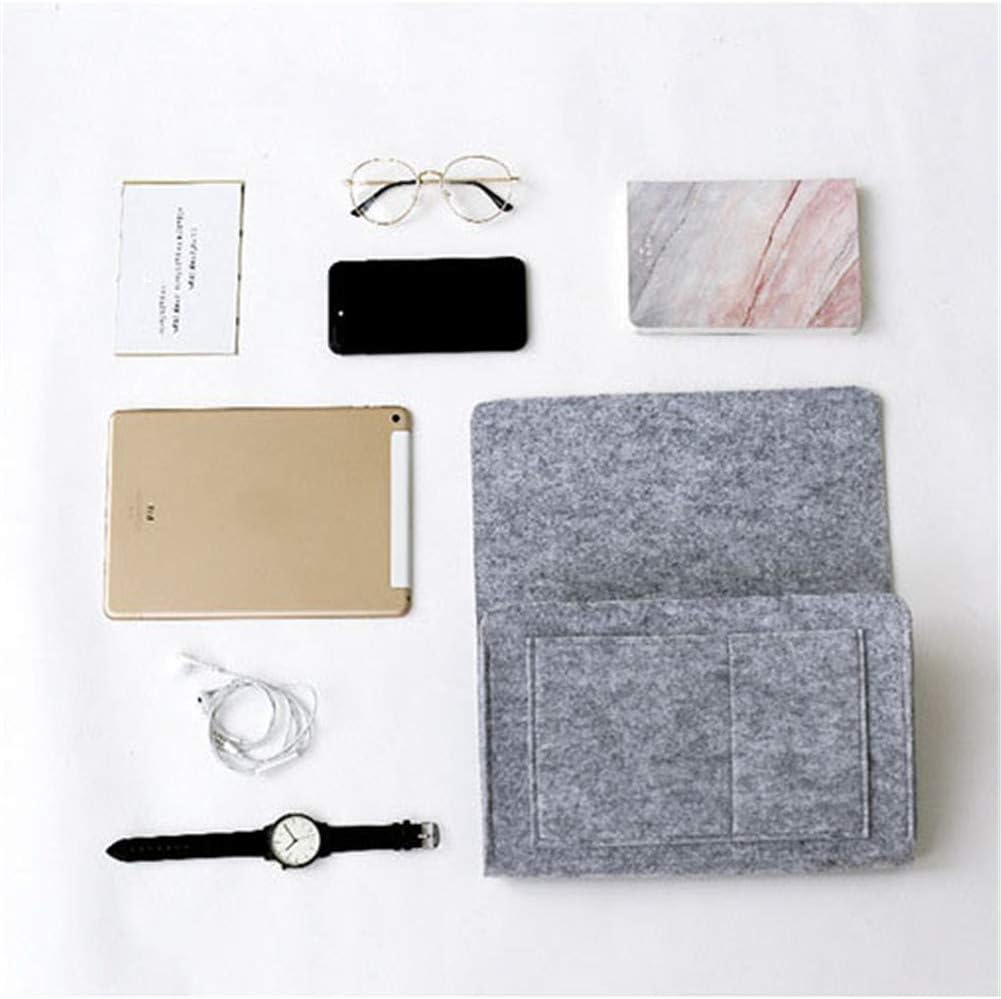 Filz Betttasche, Anti-Rutsch Nachttisch Tasche Sofa Organizer Bettablage zum Einhängen Bettaufhänger Aufbewahrungstasche für Buch Brille Zeitschrift iPad Handy Kaffee 5