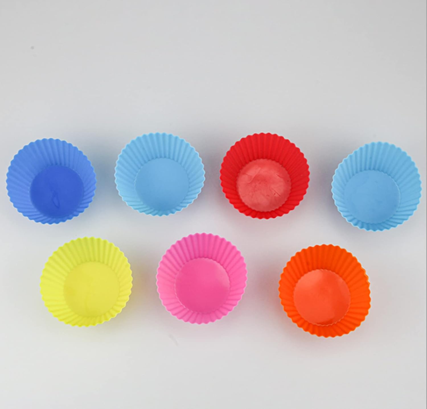 24er-Pack wiederverwendbare Silikon-Muffinformen - Hitzebeständig - Gelb 4
