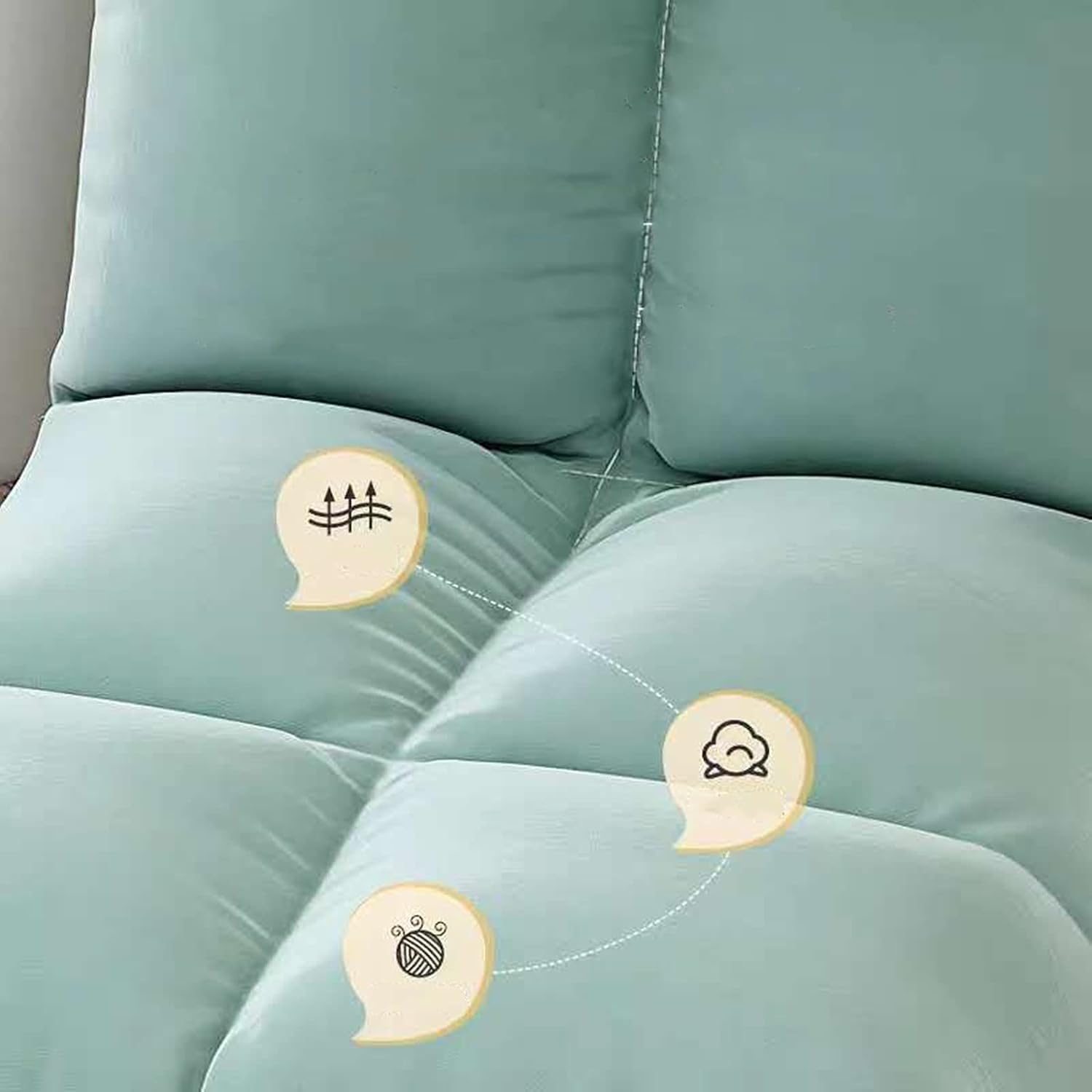 Élégant canapé pliable de sol multi-angle, chaise pliante de sol rembourrée réglable avec dossier pour la maison et le bureau, fauteuil relax pour méditation ou jeu (Beige) 4