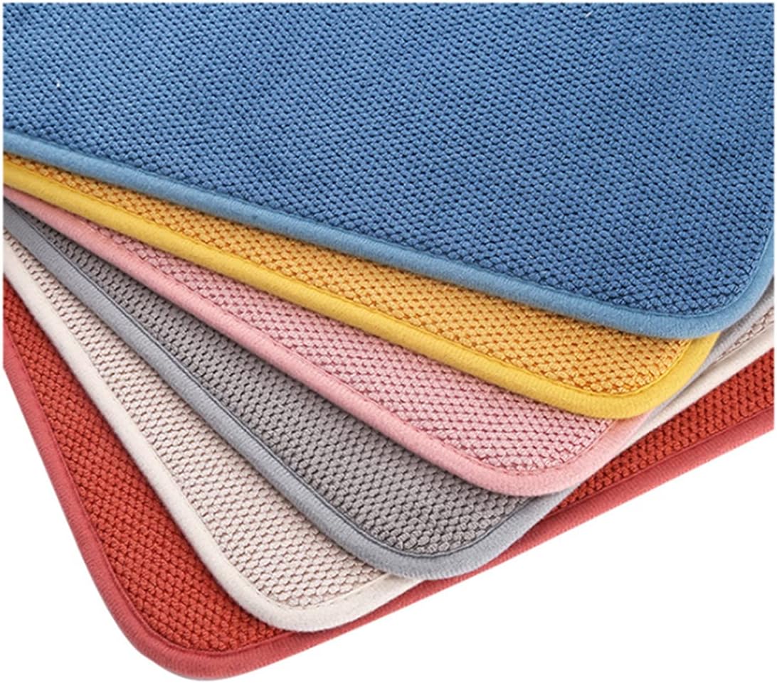 Microfibre Dish Drying Mat for Kitchen, 40 x 45 cm, Set of 2, Sink and Dishes, Drying Mat, Dish Underlay, White 2