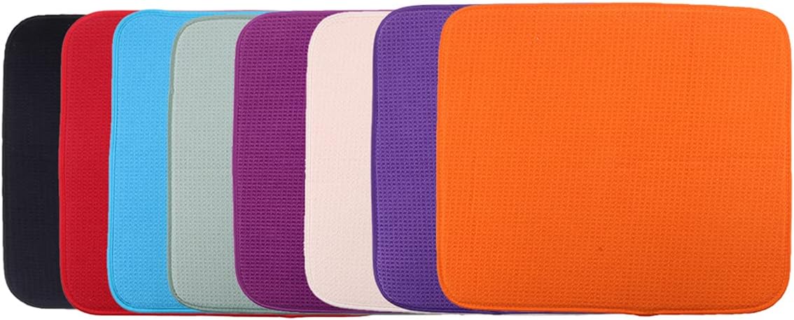Set of 2 microfiber kitchen dish drying mats - 40 x 45 cm - Black 3