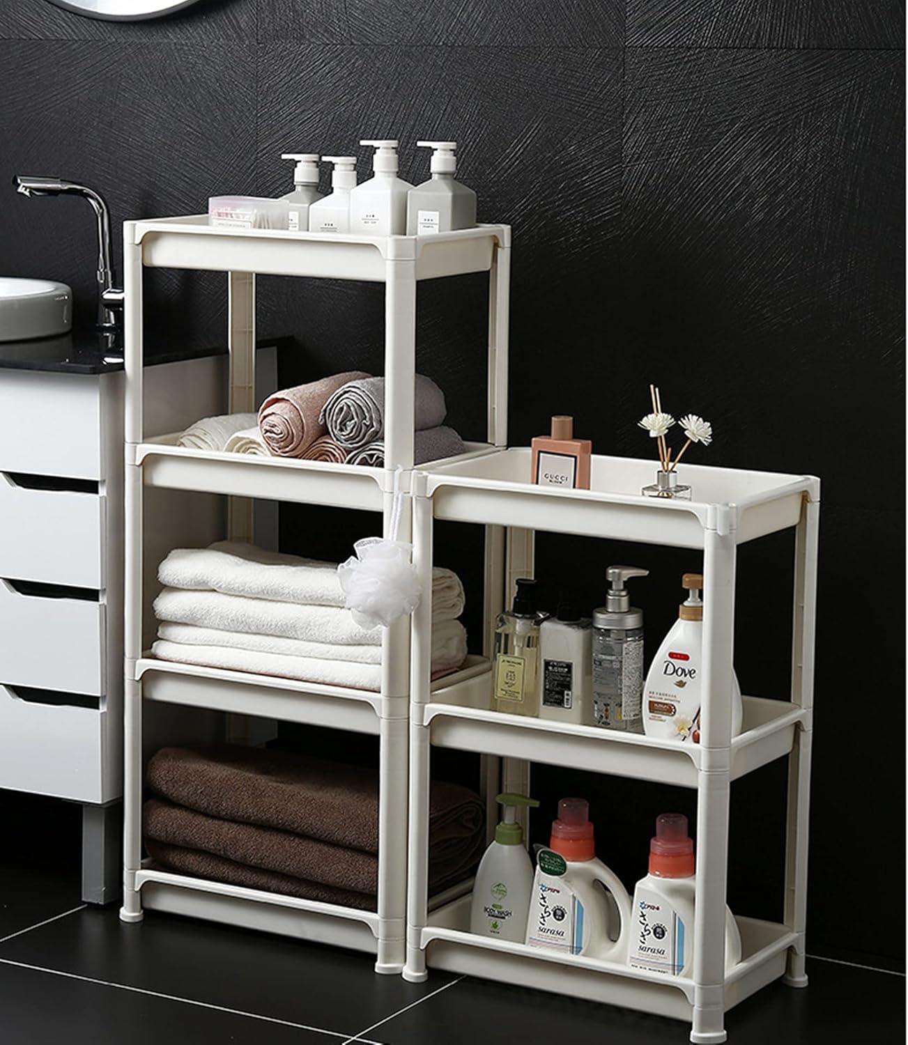 Estantería de Almacenamiento Carro Organizador para Cocina, Baño y Sala de Estar (3 levels) 2