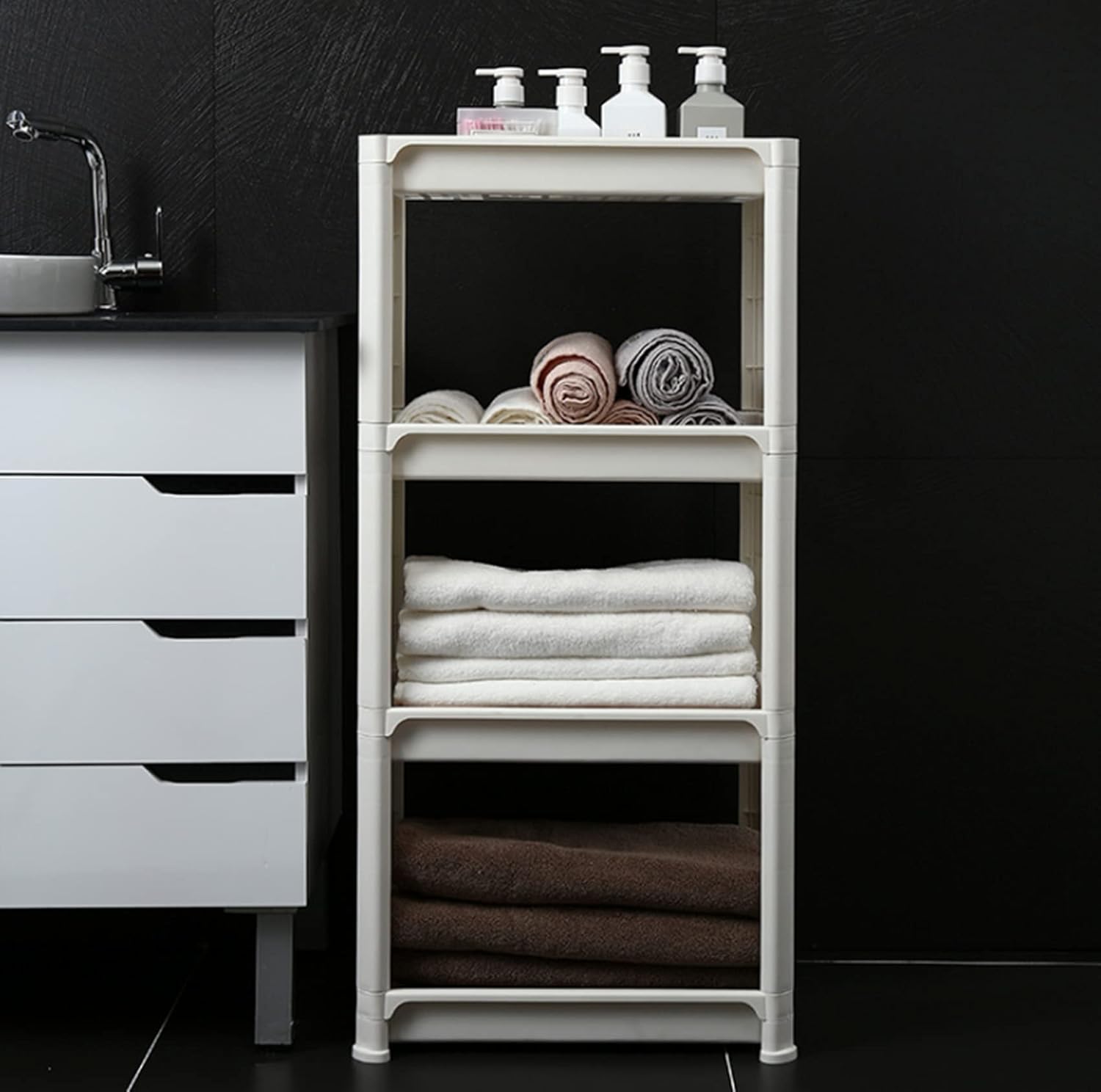 Estantería de Almacenamiento Carro Organizador para Cocina, Baño y Sala de Estar (3 levels) 4