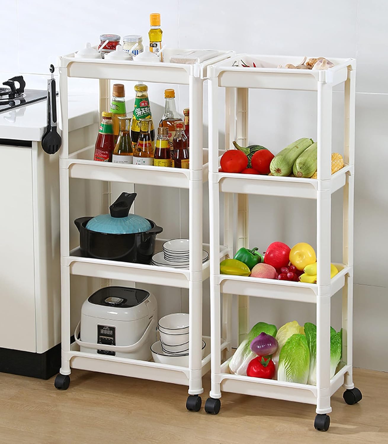 Estantería de Almacenamiento Carro Organizador para Cocina, Baño y Sala de Estar (3 levels) 3