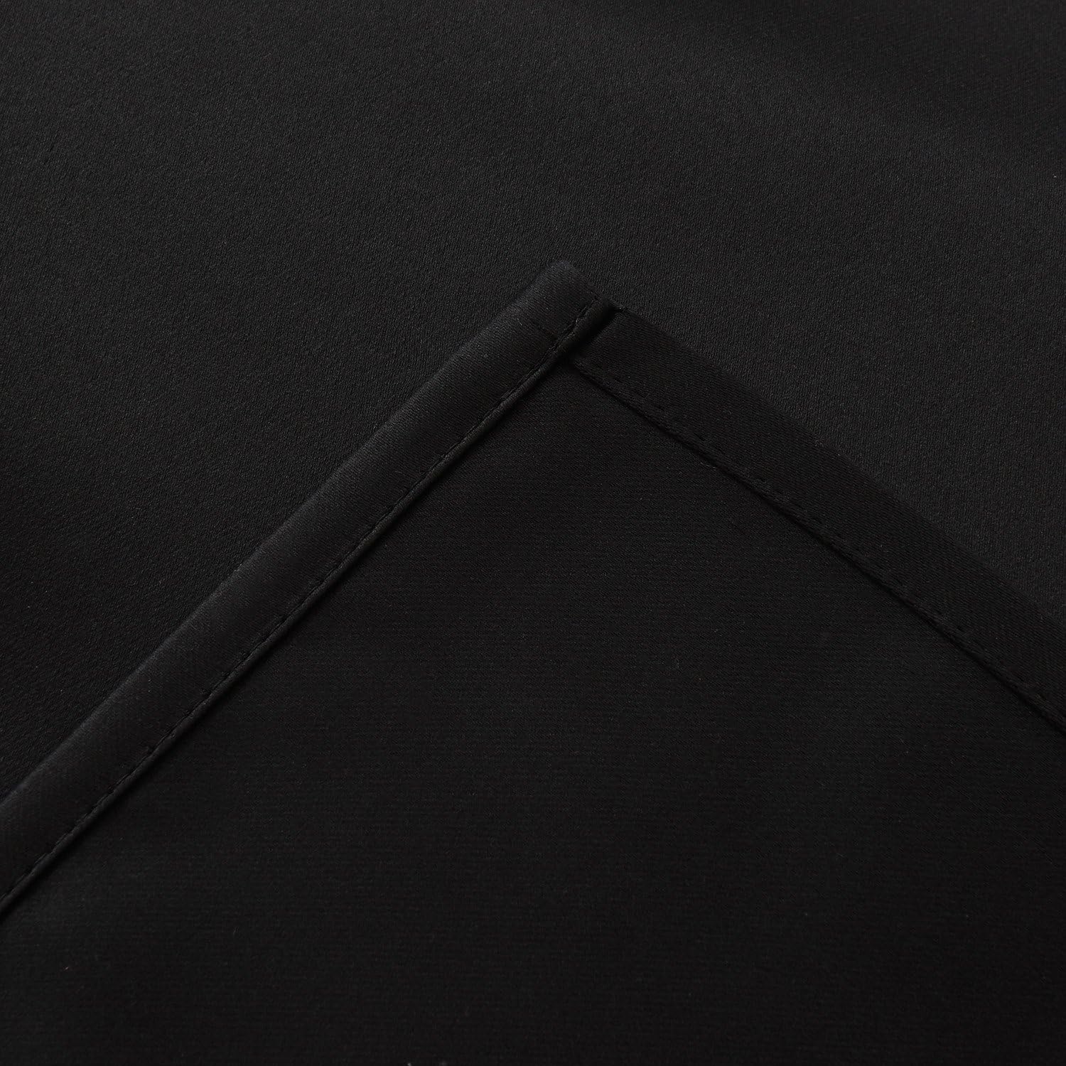 AYSW Eyelet Blackout Curtains for Bedroom Window Thermal Insulated Panels with Two Matching Tie Back 46" Width x 72" Drop 2 Panels Black 7