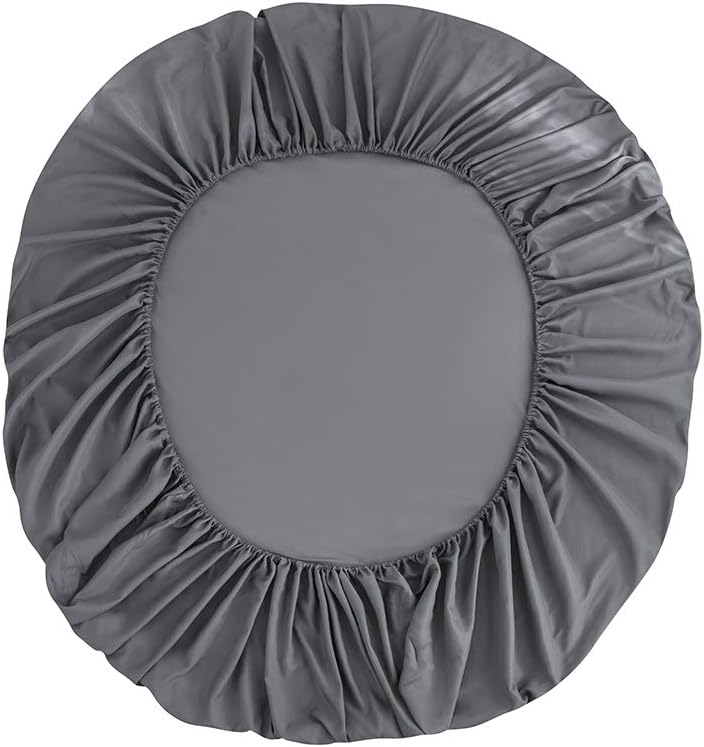AYSW Completo Lenzuola Matrimoniali Spazzolata Microfibra Set lenzuola Matrimoniale 1 Lenzuolo con Angoli 180x200cm, 1 lenzuolo piatto di 270x290cm e 2 Federe 50x80cm Grigio 5