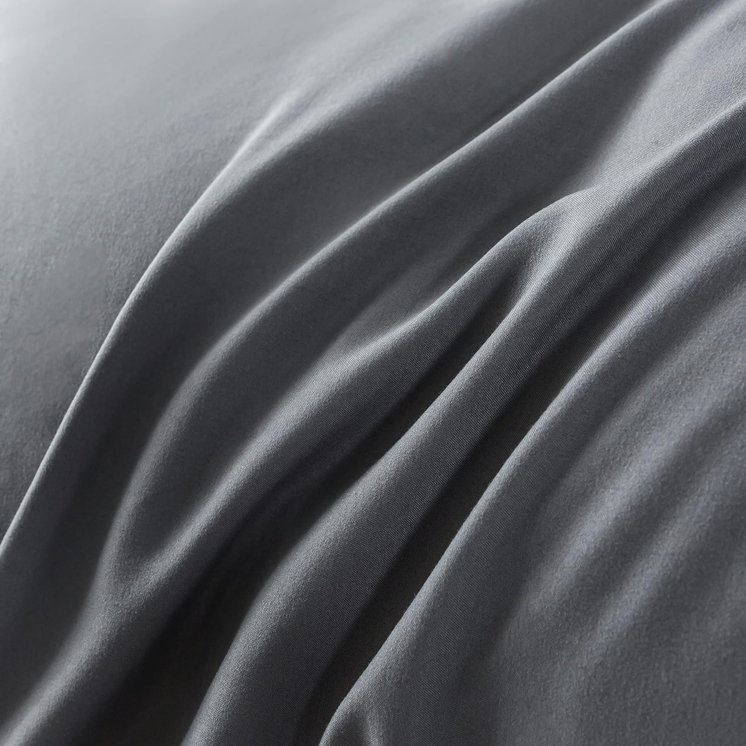 AYSW Duvet Cover 220x240cm + Pillowcases 65x65x2 cm Grey 120 Threads/cm² Bedding Set with Zipper for 2 Persons 6