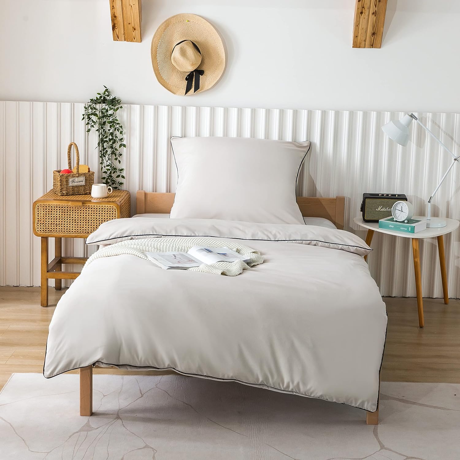 2-piece microfiber bedding 135x200cm Beige 3