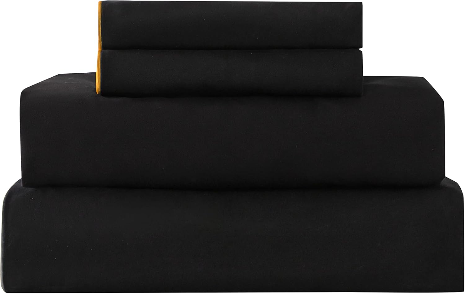 3-piece microfiber bedding 200x200cm Black 4