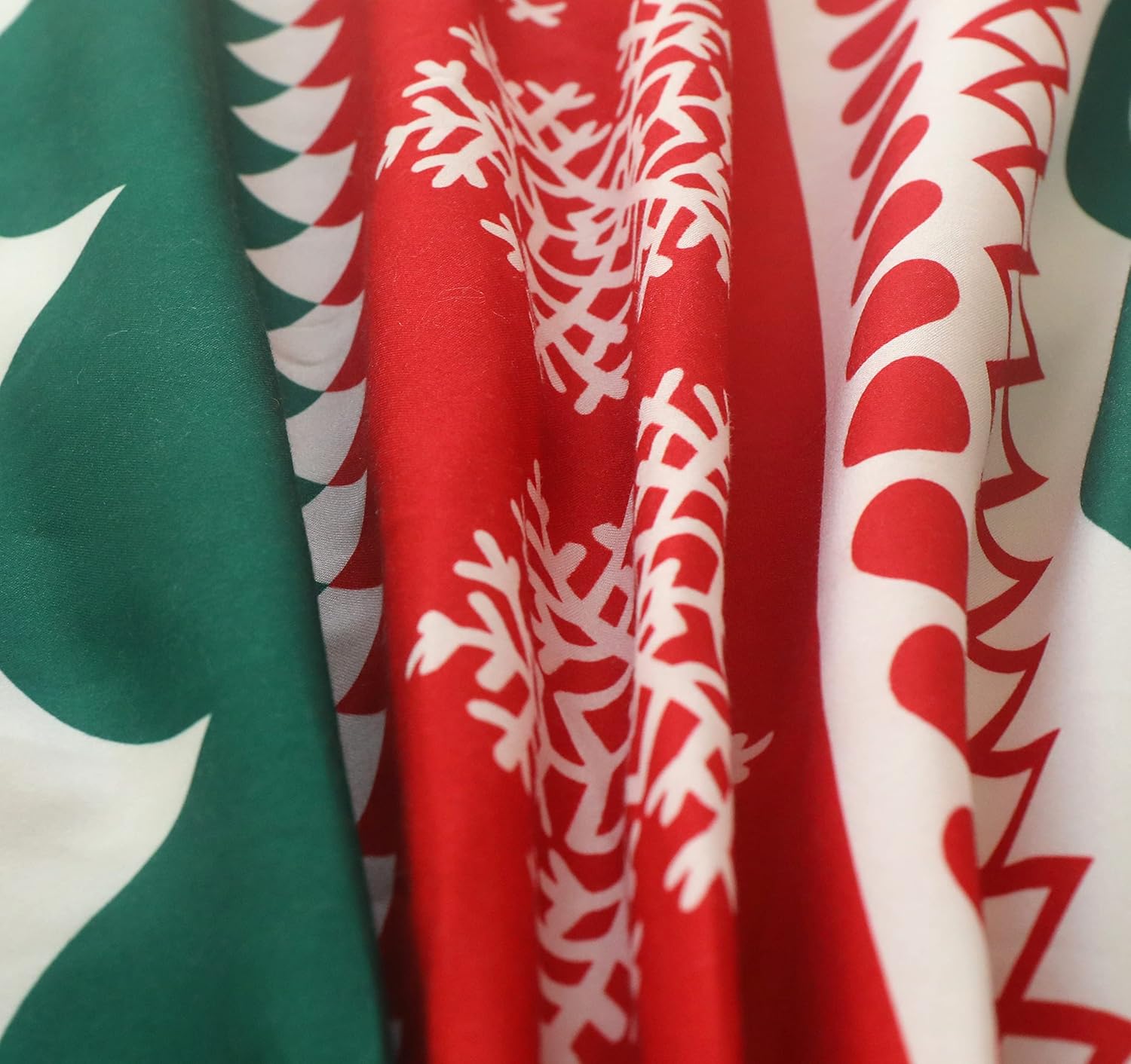 AYSW Reversible Duvet Cover 220x240 / 65x65x2 cm Christmas Tree New Year Red Green Two-Tone Bedding Set 2 Person Zipper Duvet Cover Sets 6