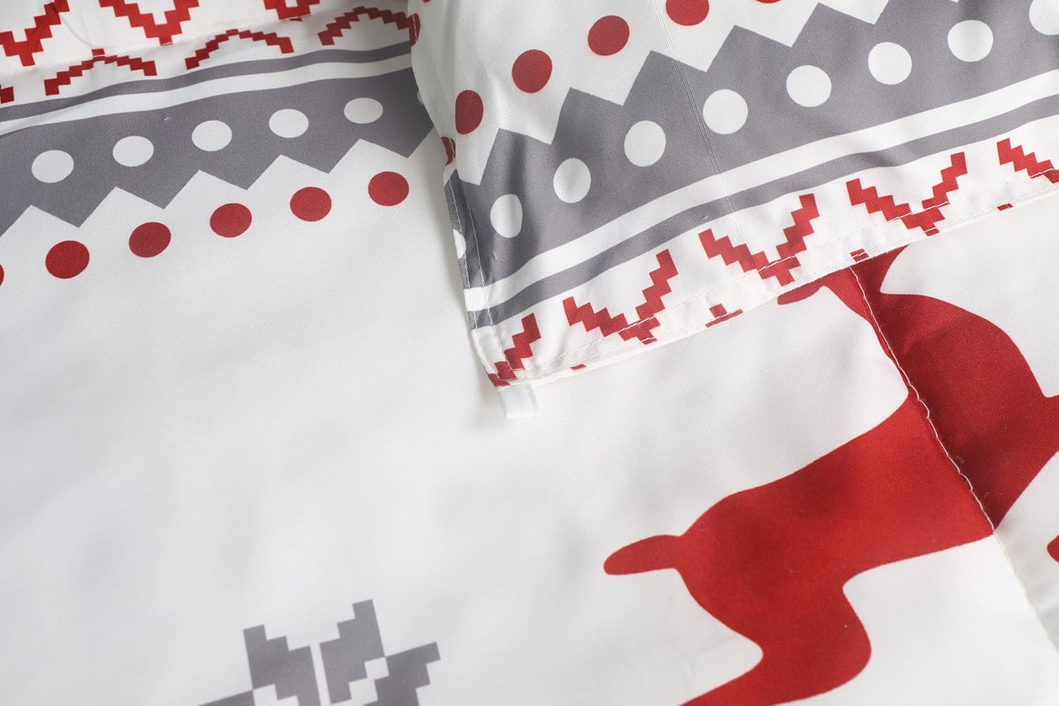 AYSW 4 Seasons Warm Duvet 220x240 cm 450G/M² Winter Duvet Quilted Duvet Bedspread Matelassé Bedspread Blanket Duvet Thick Warm Red White Reindeer Party 6