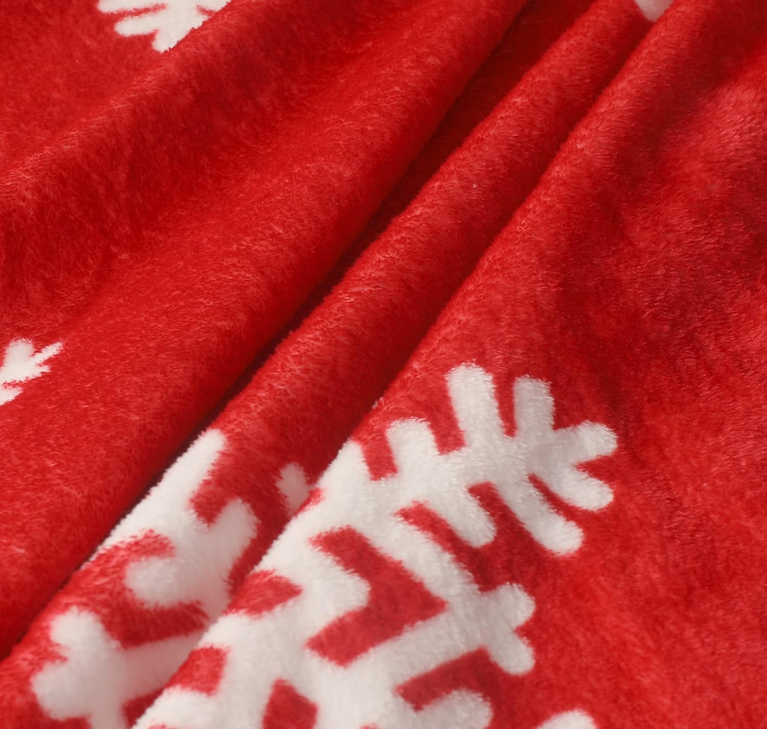 Flauschige Kuscheldecke Rot Schnee 150*200cm 3