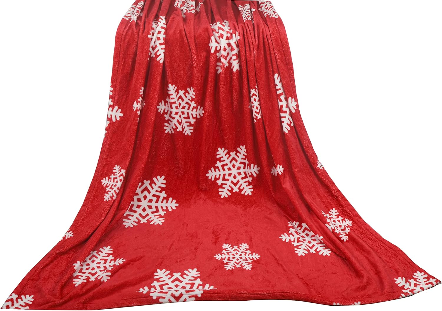 Flauschige Kuscheldecke Rot Schnee 150*200cm 4
