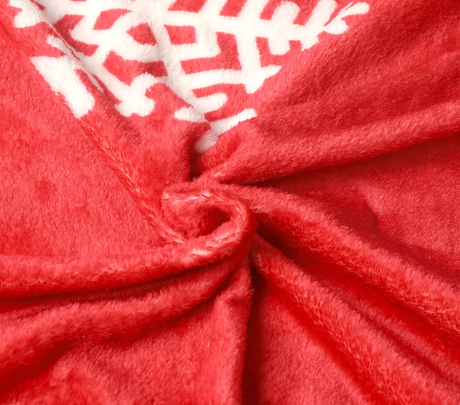 Flauschige Kuscheldecke Rot Schnee 150*200cm 2