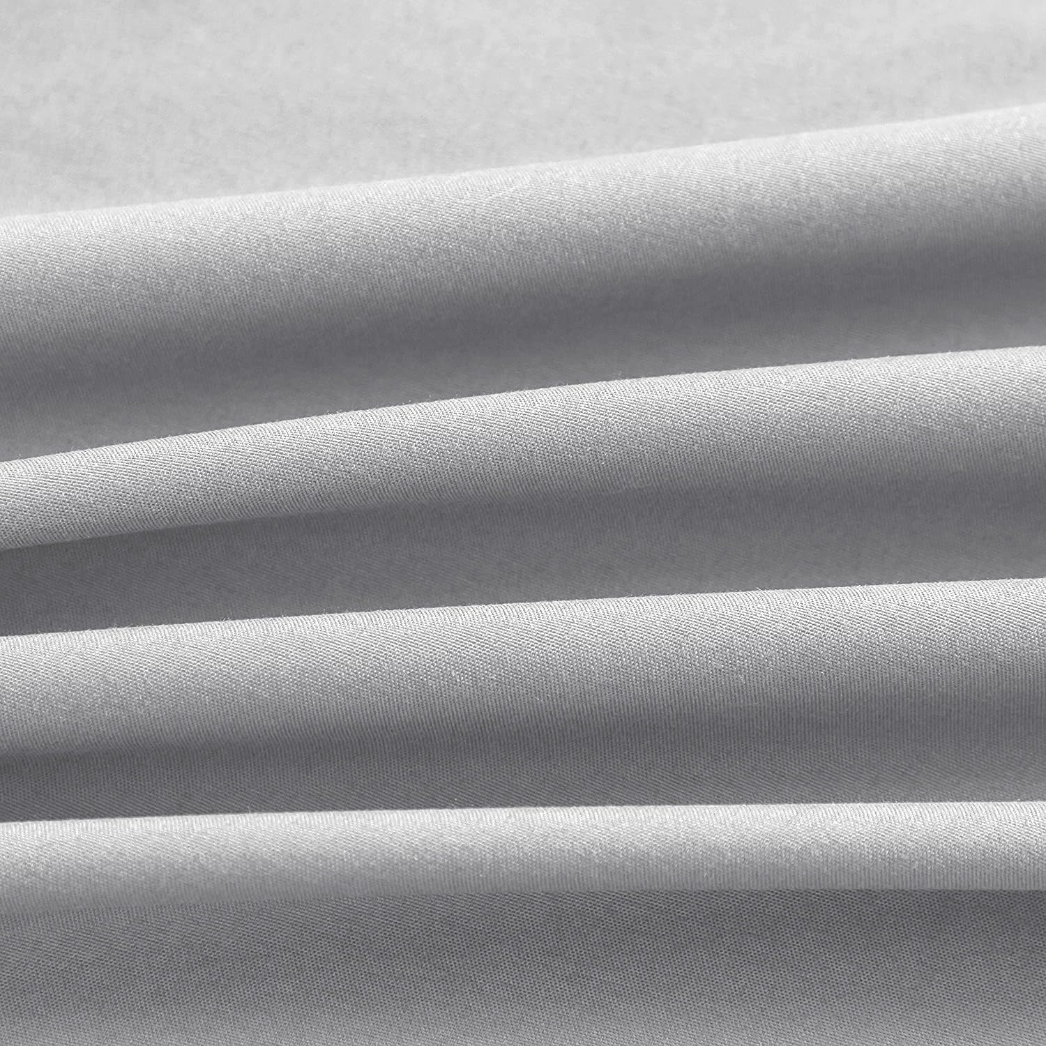 100% Cotton Bedding with Zipper 135x200 cm Light Grey 1 duvet cover with 1 pillowcase 80x80 cm 6