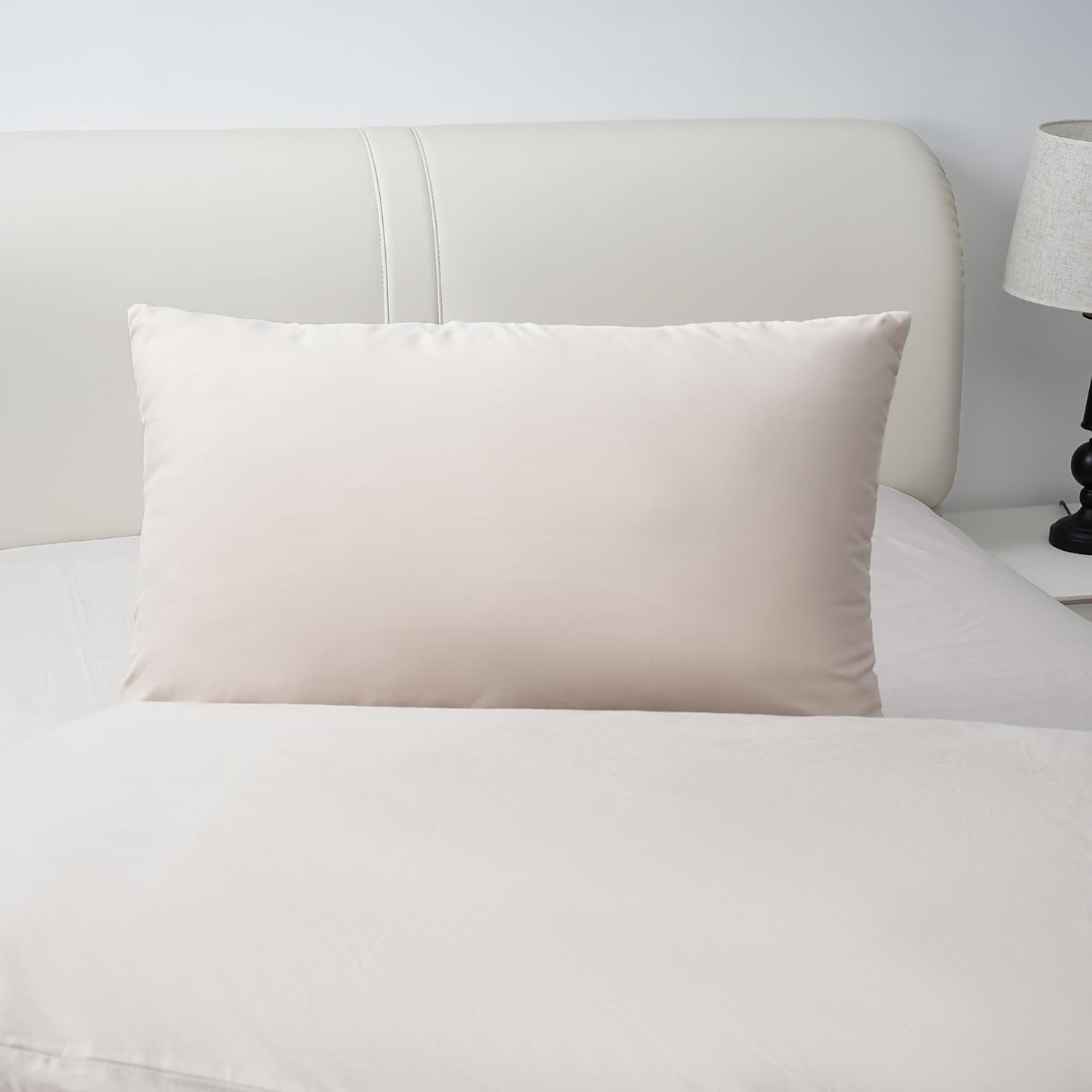 Bed linen brushed Microfiber 1 duvet cover 135 X 200cm + 1 pillowcase 40x80cm with zipper Beige 6