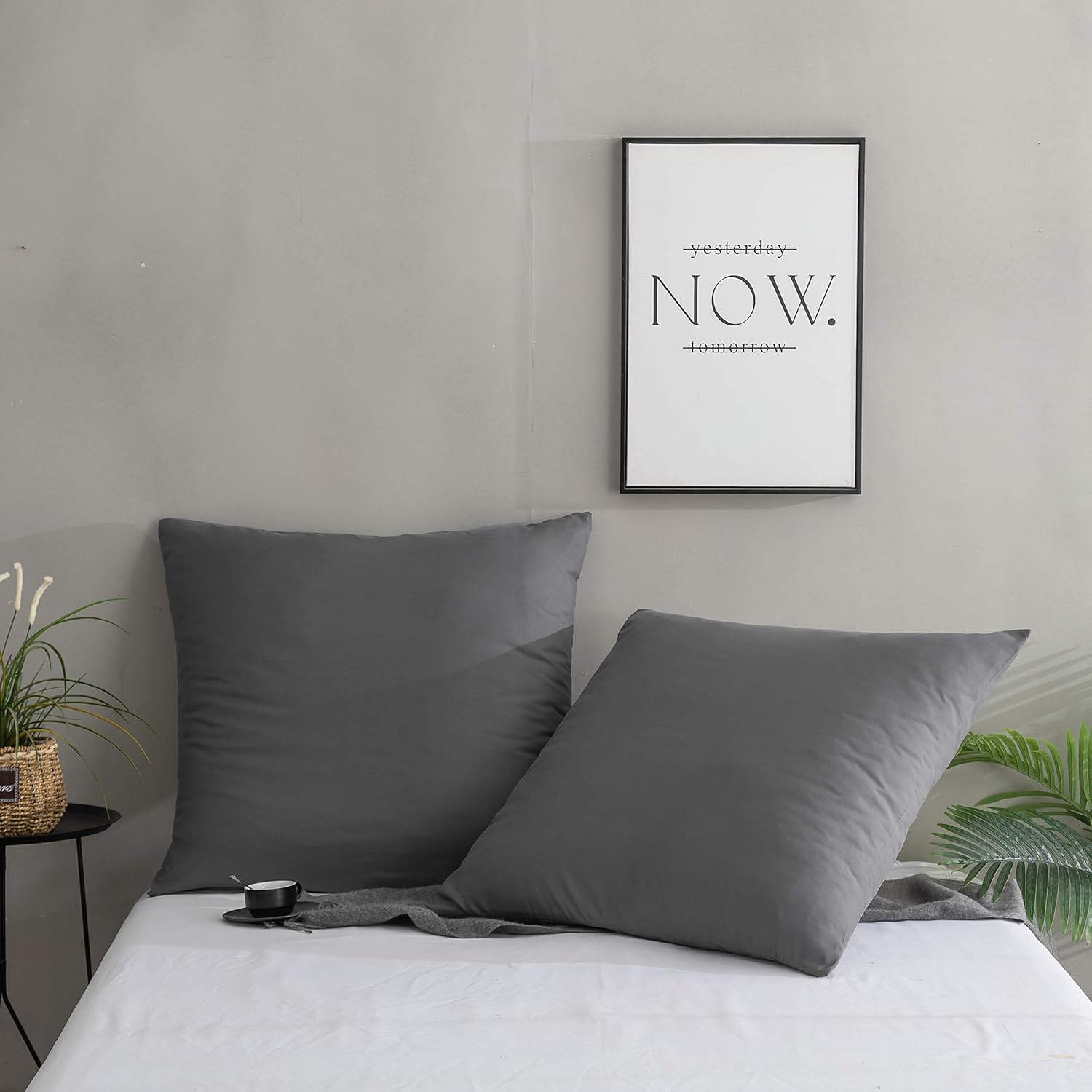 AYSW Set of 2- Pillowcases 30x50cm White Pillowcase 70 GSM in Microfibre 10
