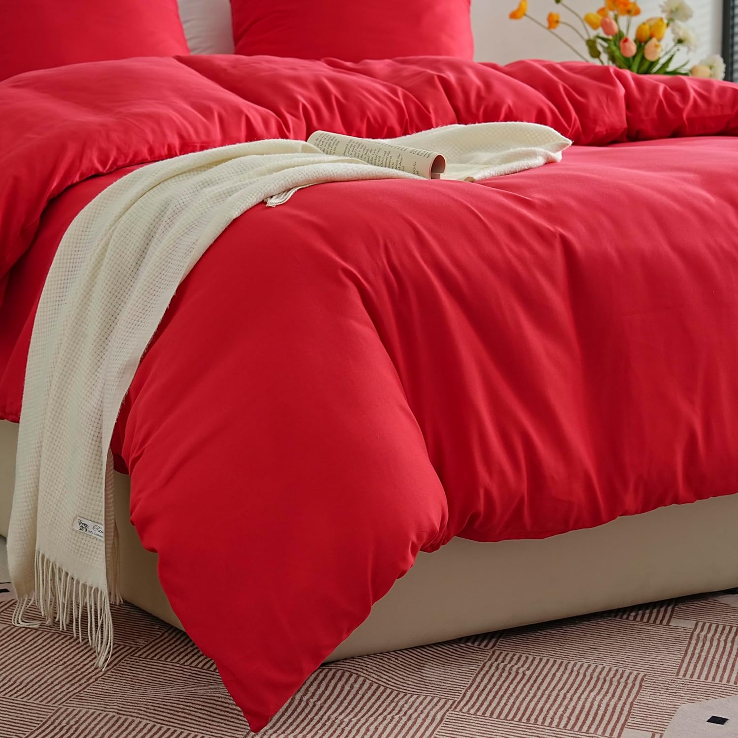 Sets aus Leichten Bettbezug-Bezüge 140x200 cm Reißverschluss 2 Stück Mikrofaser 80 Fäden/cm² + 1 Kissenbezug 65x65 cm Bettwäscheset Erwachsene 1 Person Bettwäsche-Set Weich 4