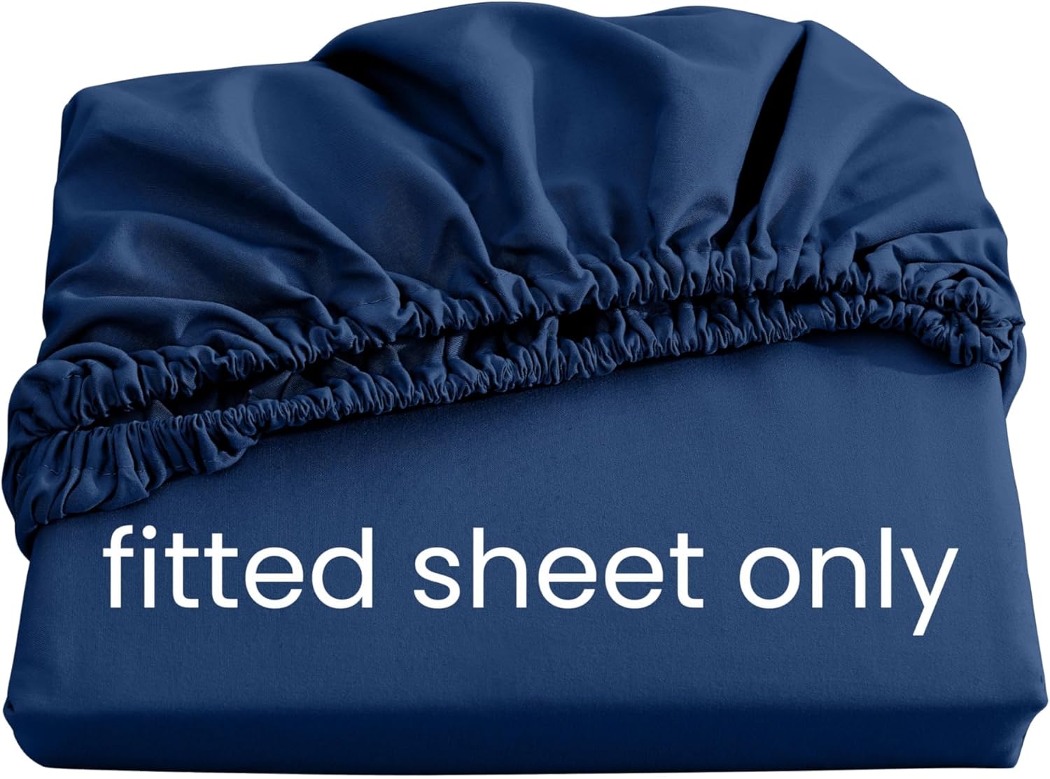 AYSW Queen Size Fitted Sheet - Deep Pocket 16" - No Pilling & Fade Resistant Microfiber - 1 Piece Only - Dark Blue Hotel Quality 7