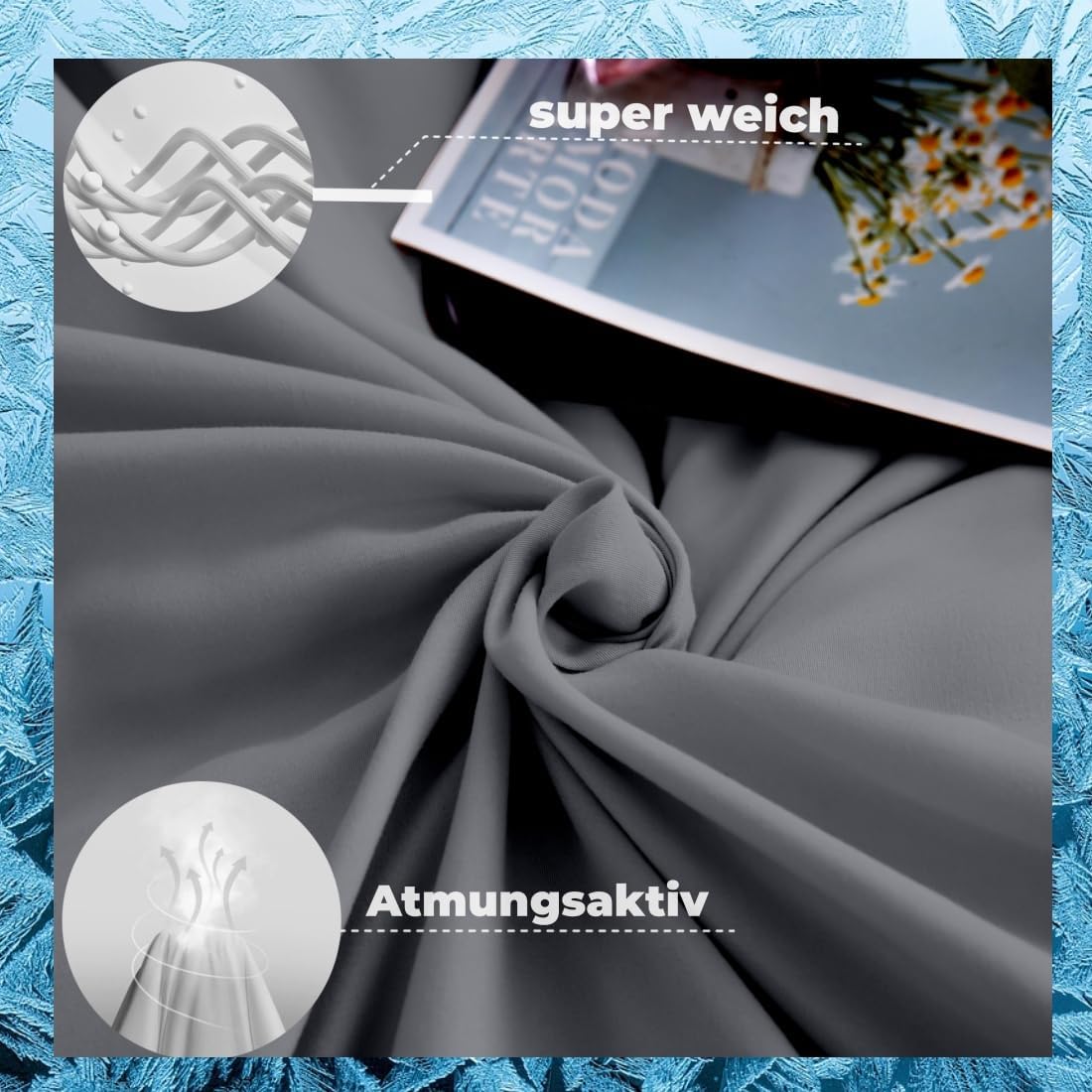Winter Bedding brushed Microfiber 1 duvet cover 200 X200cm + 2 pillowcase 80x80cm + 1 fitted sheet 160X200cm 3