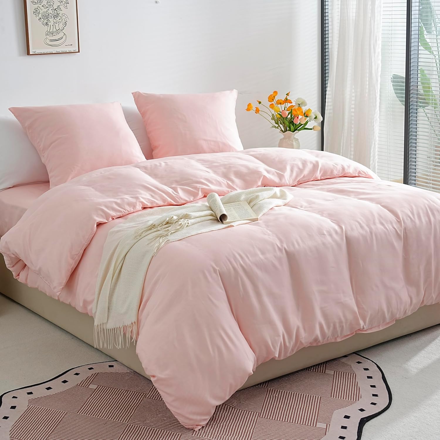 Sets aus Leichten Bettbezug-Bezüge 140x200 cm Reißverschluss 2 Stück Mikrofaser 80 Fäden/cm² + 1 Kissenbezug 65x65 cm Bettwäsche für Erwachsene 1 Person Bettwäsche-Set Weich 2