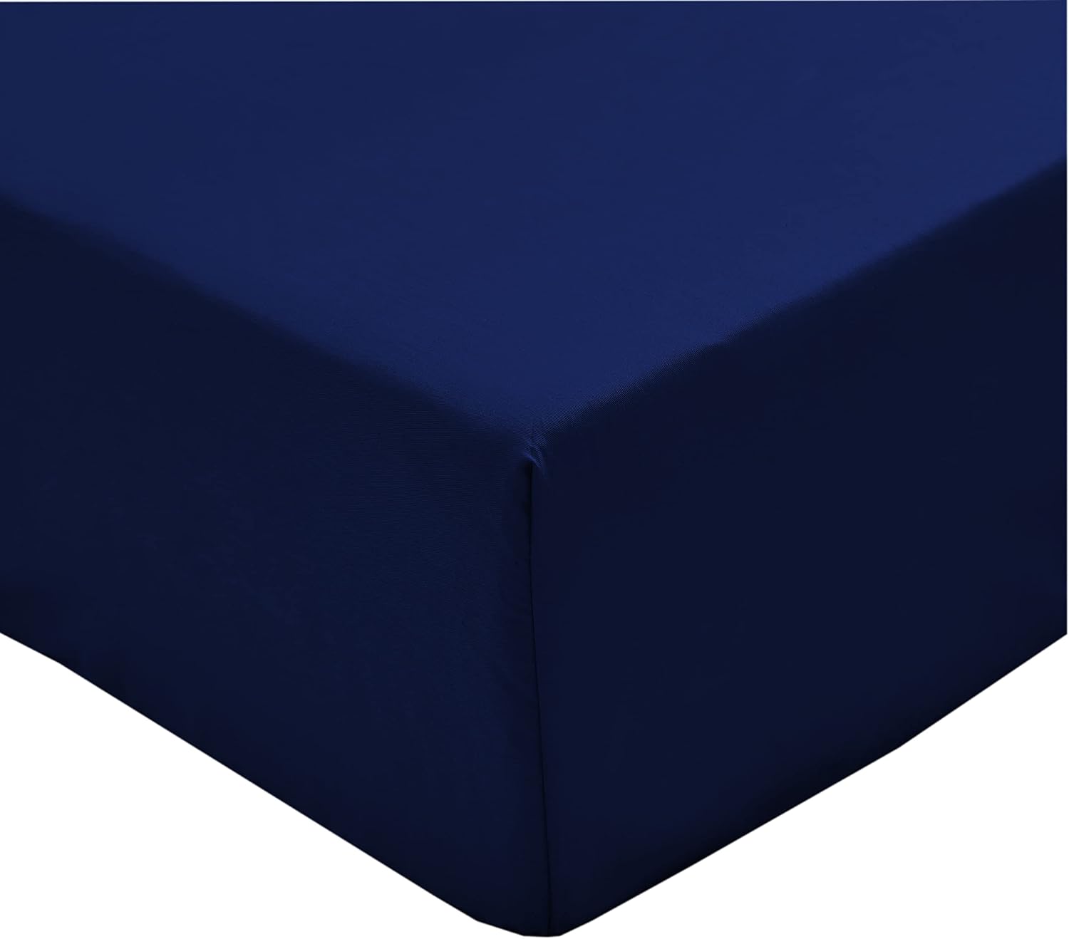 AYSW Queen Size Fitted Sheet - Deep Pocket 16" - No Pilling & Fade Resistant Microfiber - 1 Piece Only - Dark Blue Hotel Quality 3