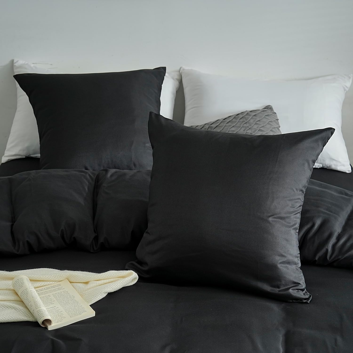 Lightweight Duvet Cover Sets 240x260 cm Zipper 3 Pieces Microfiber 80 Threads/cm² + 2 Pillowcases 65x65 cm Adult 2 Person Bedding Set Soft Bedding Set 8